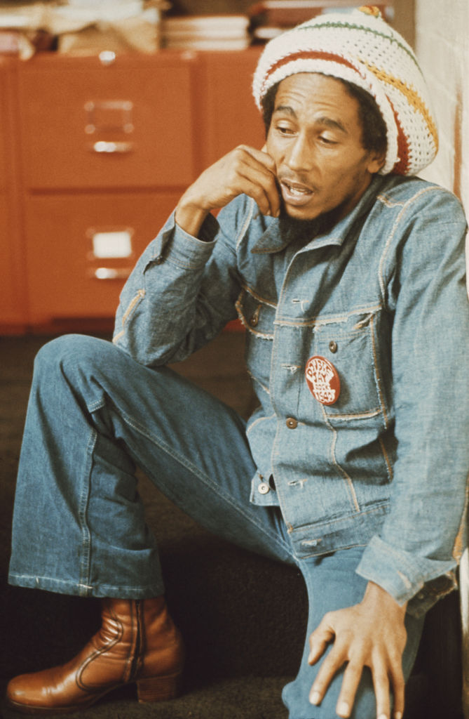 Bob Marley double denim fashion