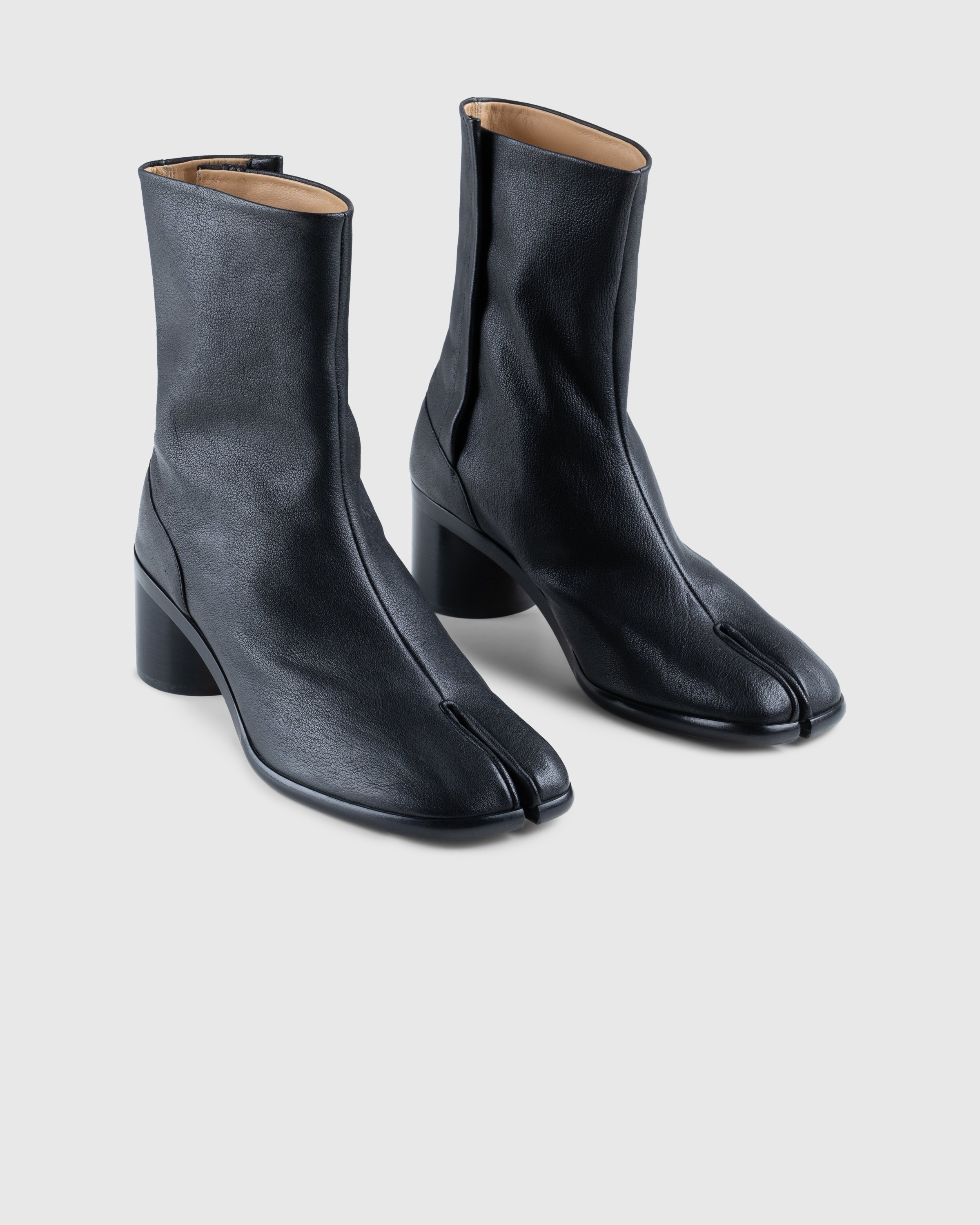 Maison Margiela - Leather Tabi Ankle Boot - Footwear - Black - Image 3