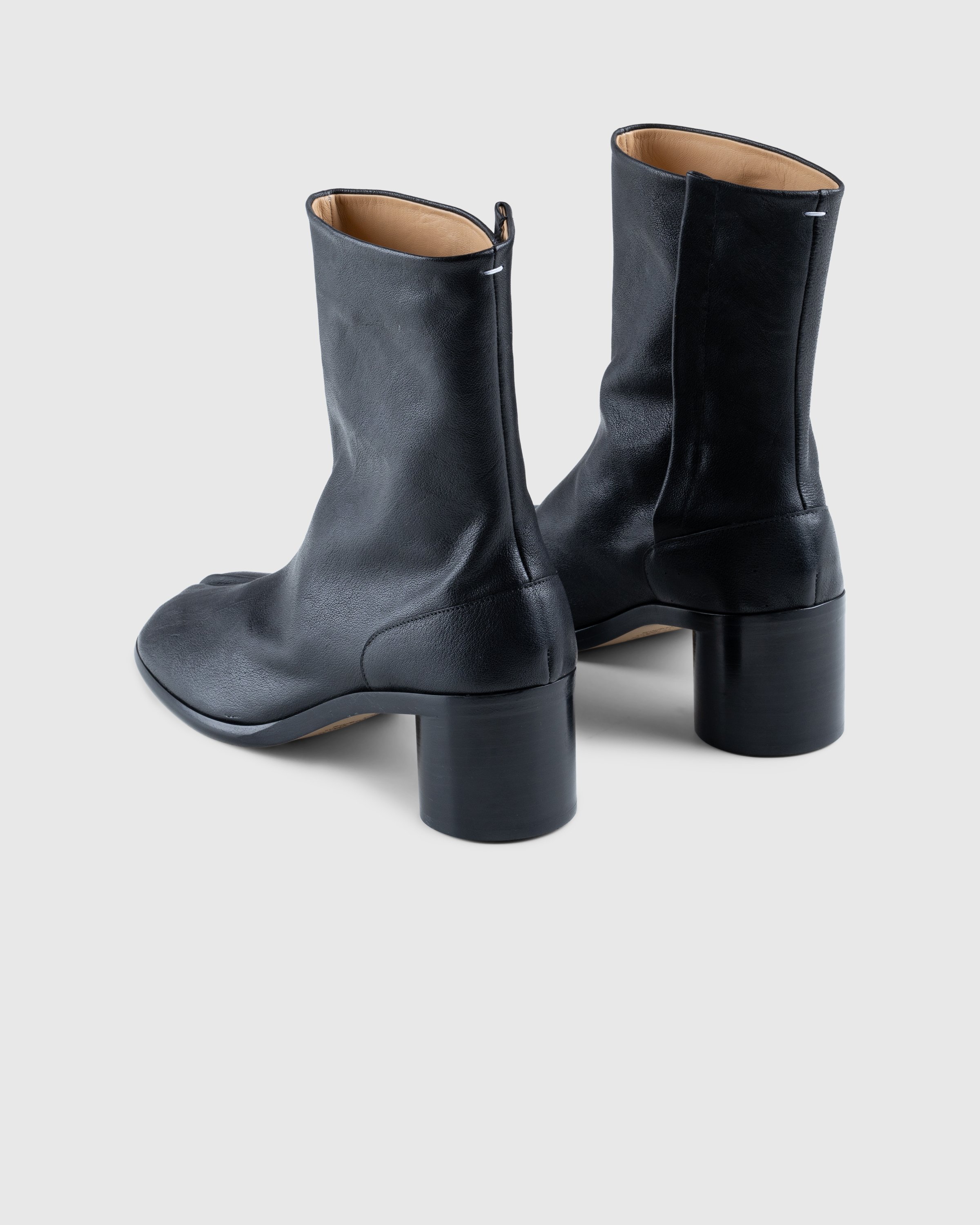 Maison Margiela - Leather Tabi Ankle Boot - Footwear - Black - Image 4