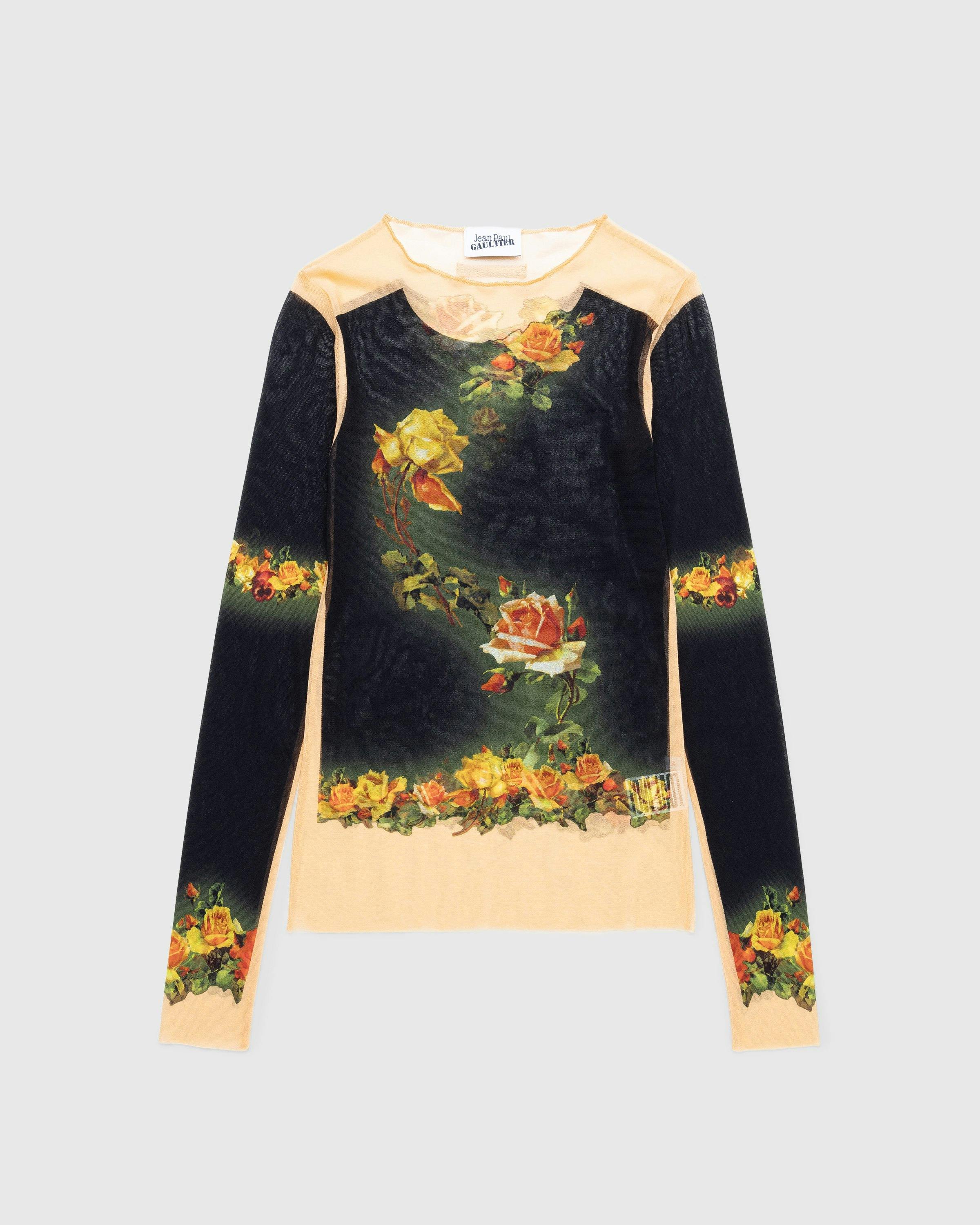 Jean Paul Gaultier - Crew Neck Long Sleeves "Fleurs Petit Grand" Beige - Clothing - Beige - Image 1