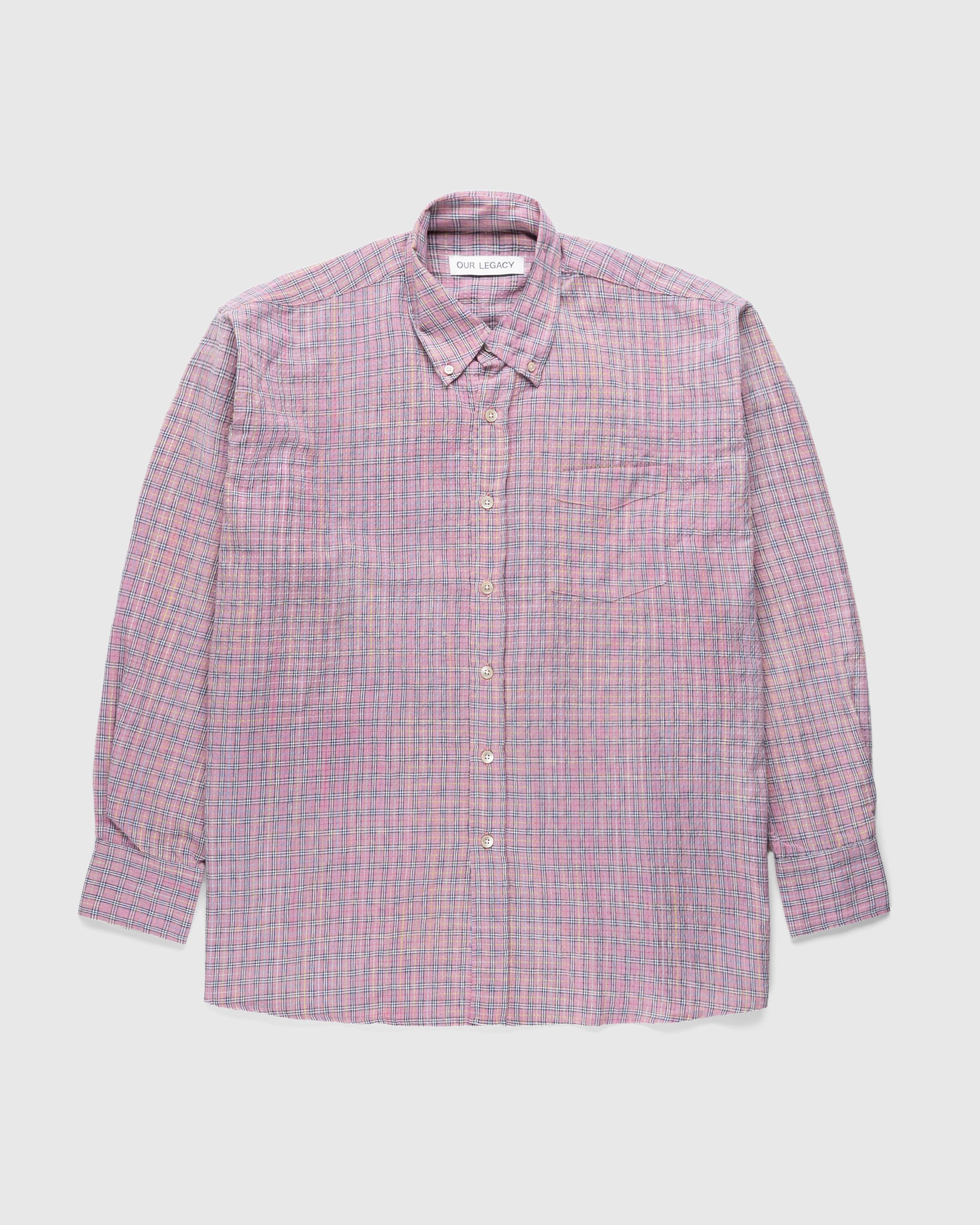 Our Legacy - Borrowed BD Shirt Pink Kimble Check - Clothing - Pink - Image 1