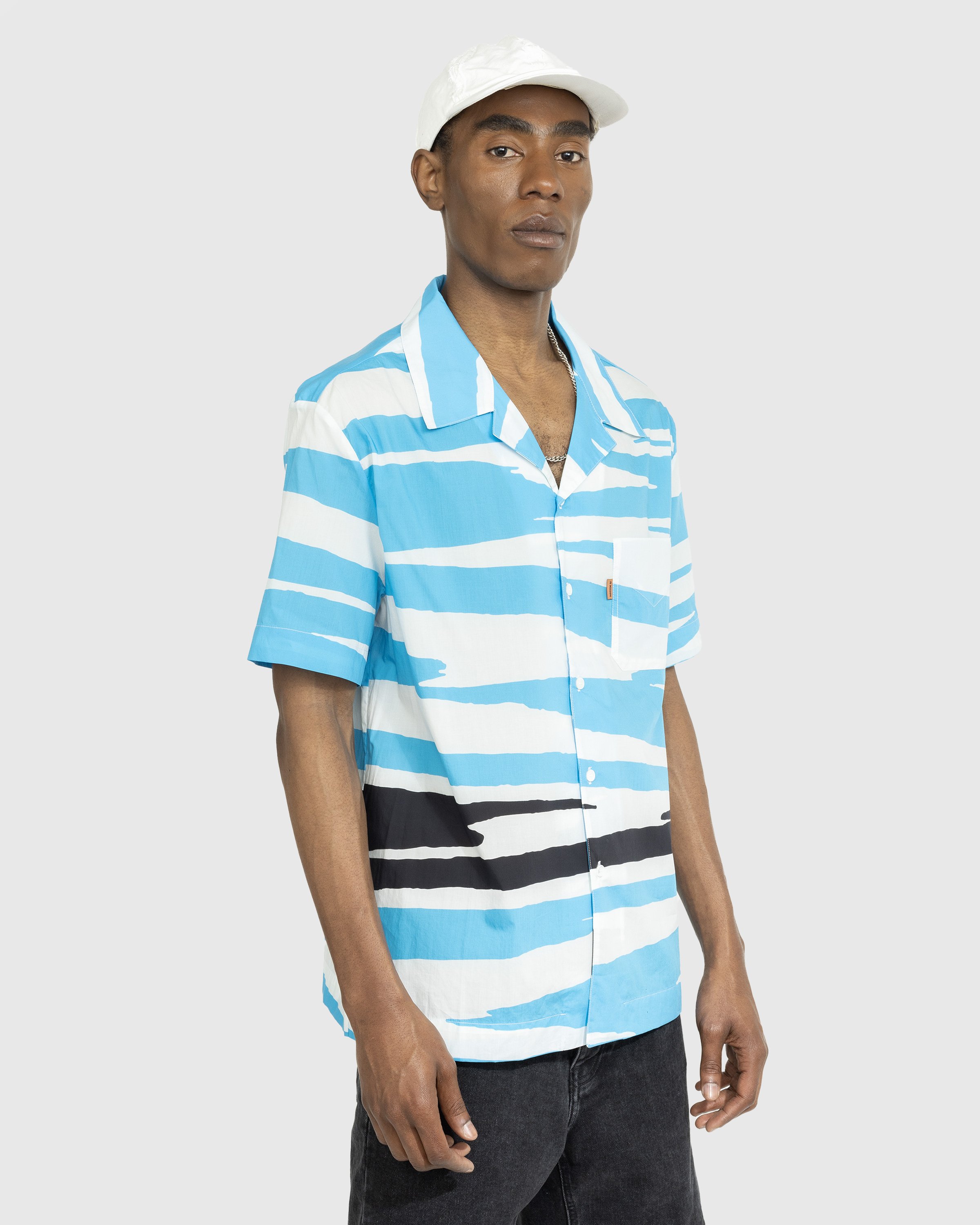 Missoni - Short Sleeved Bowling Shirt Blue/Black/White - Clothing - Yellow - Image 2