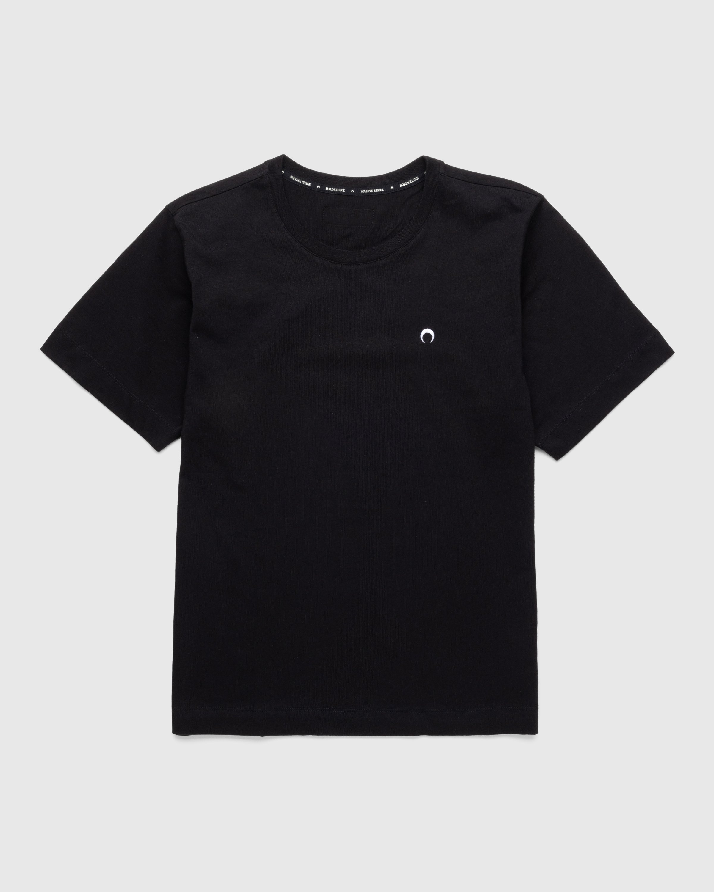 Marine Serre - Organic Cotton Regular T-Shirt Black - Clothing - Black - Image 1