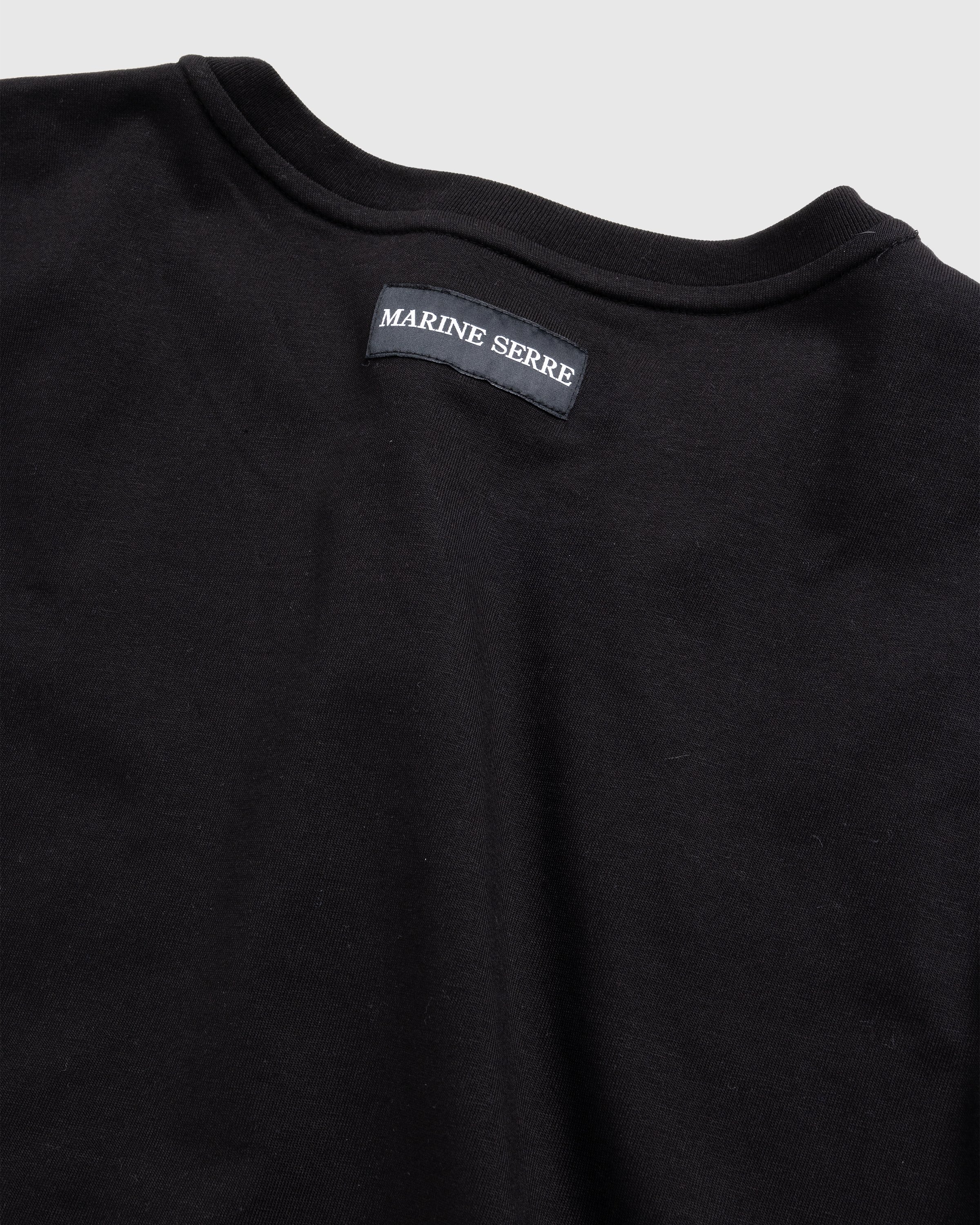 Marine Serre - Organic Cotton Regular T-Shirt Black - Clothing - Black - Image 5