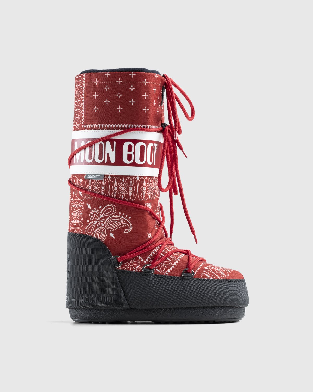Moon Boot x Highsnobiety - Icon Boot Bandana Red - Footwear - Red - Image 1
