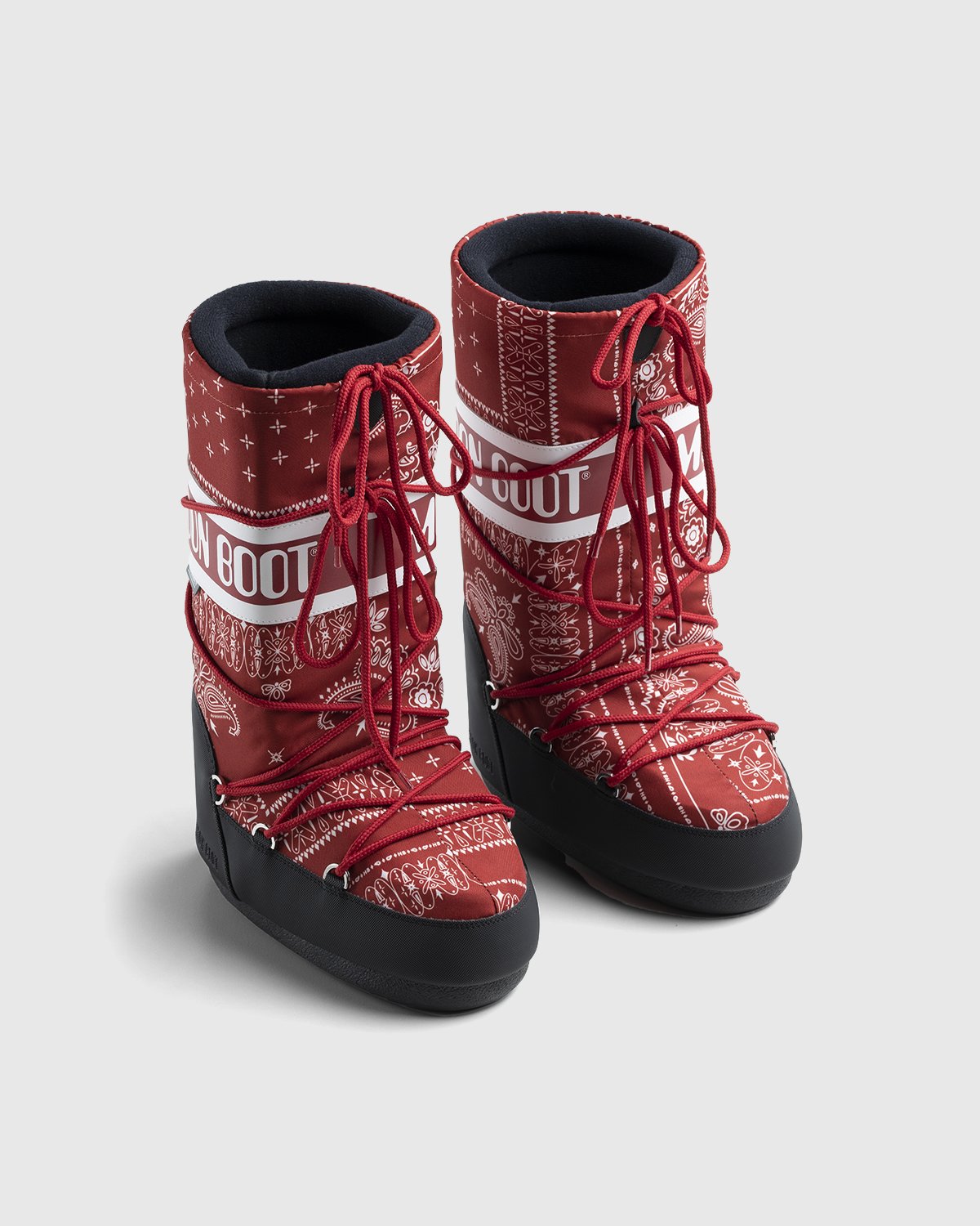Moon Boot x Highsnobiety - Icon Boot Bandana Red - Footwear - Red - Image 3