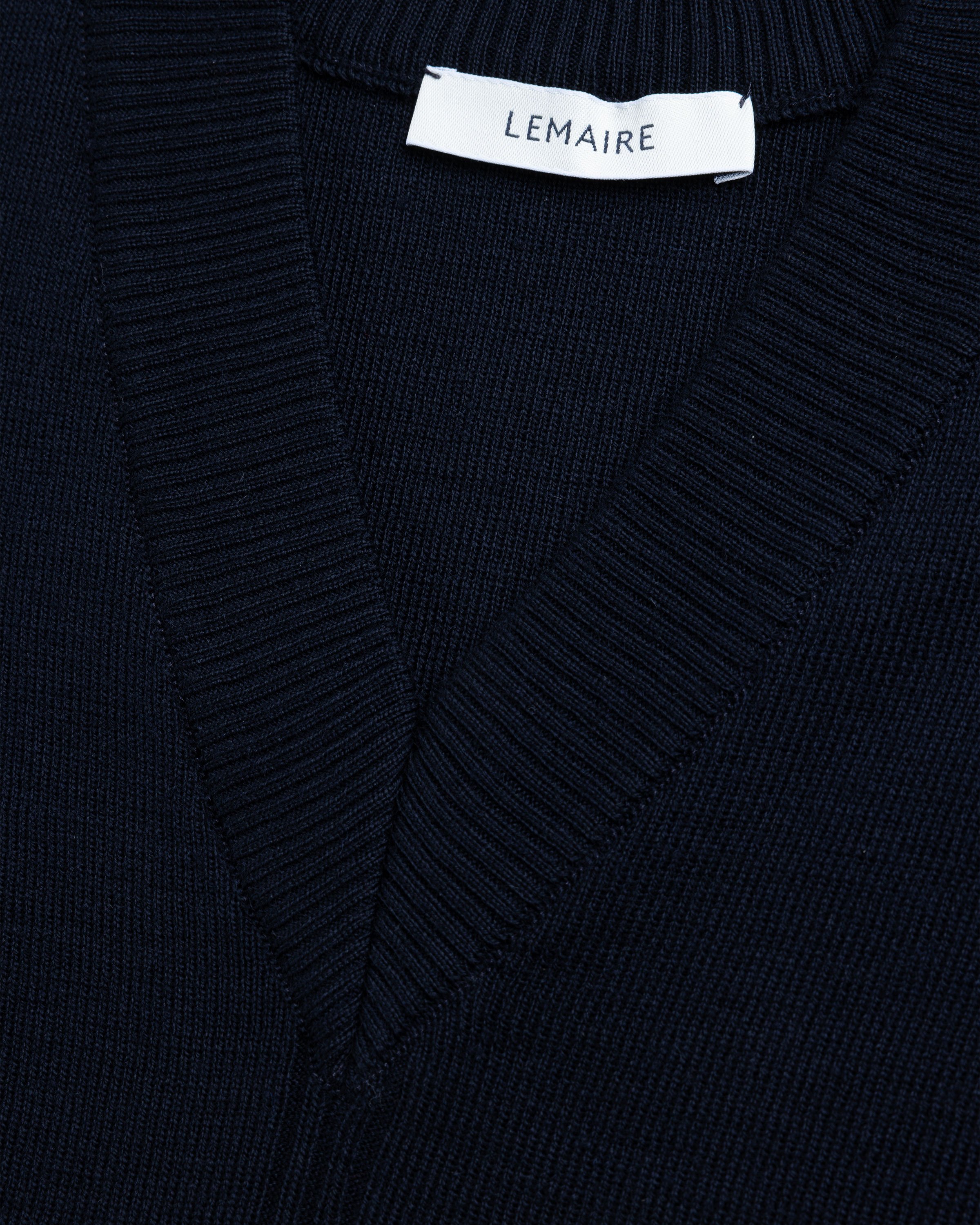 Lemaire - V-NECK JUMPER - Clothing - Blue - Image 6
