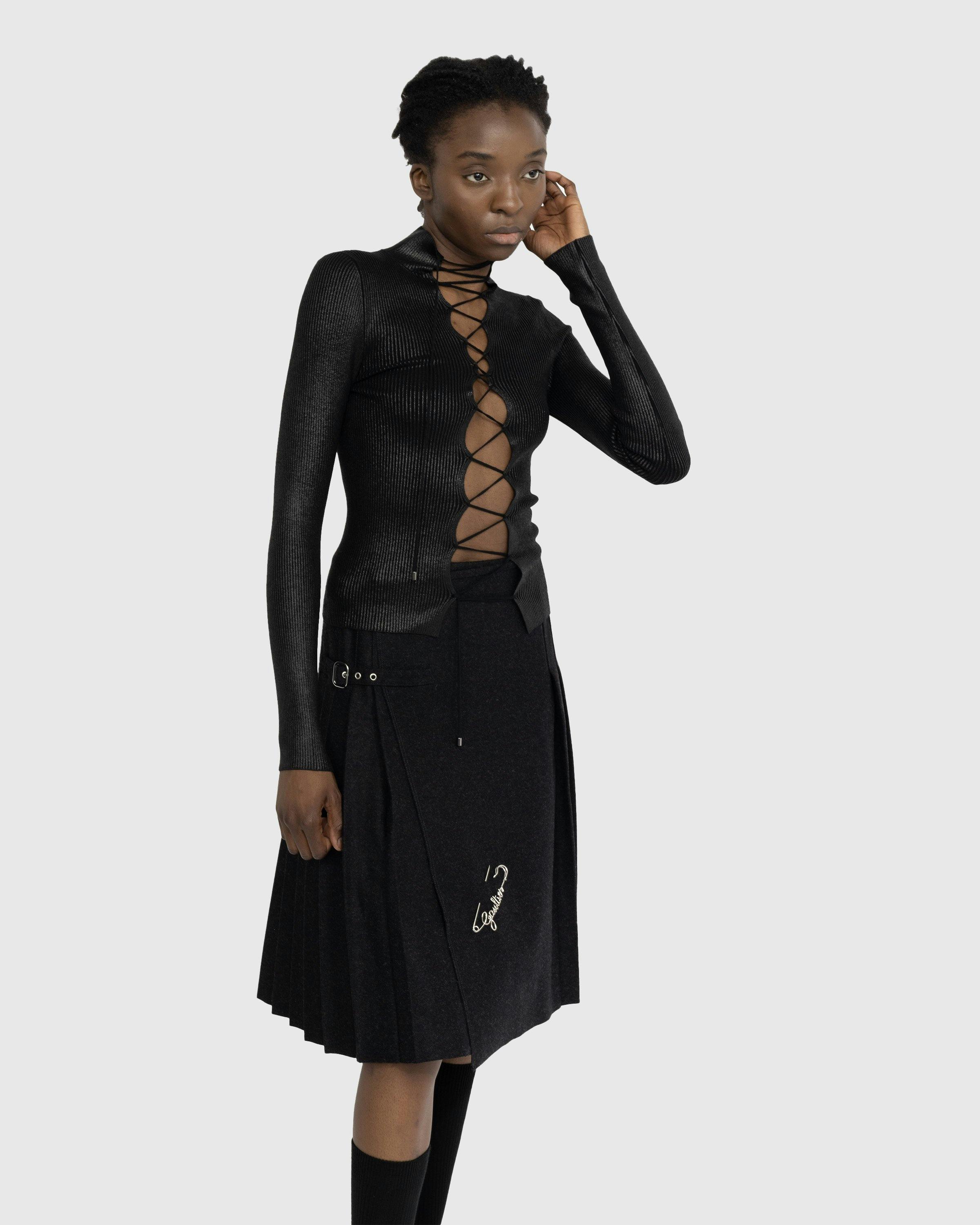 Jean Paul Gaultier - Felted Wool Kilt Dark Grey - Clothing - Grey - Image 2