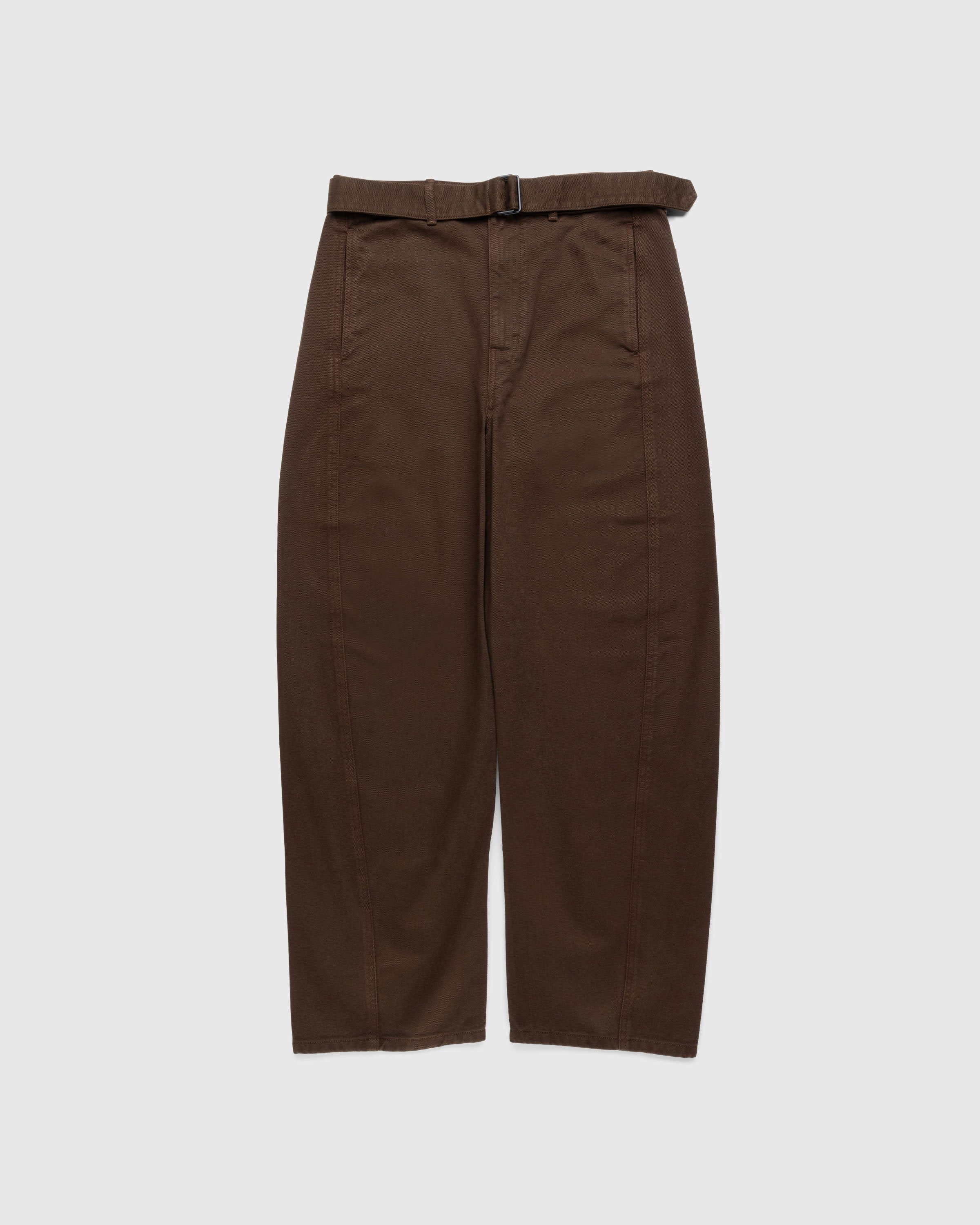 Lemaire - TWISTED BELTED CASUAL PANT - Clothing - Brown - Image 1