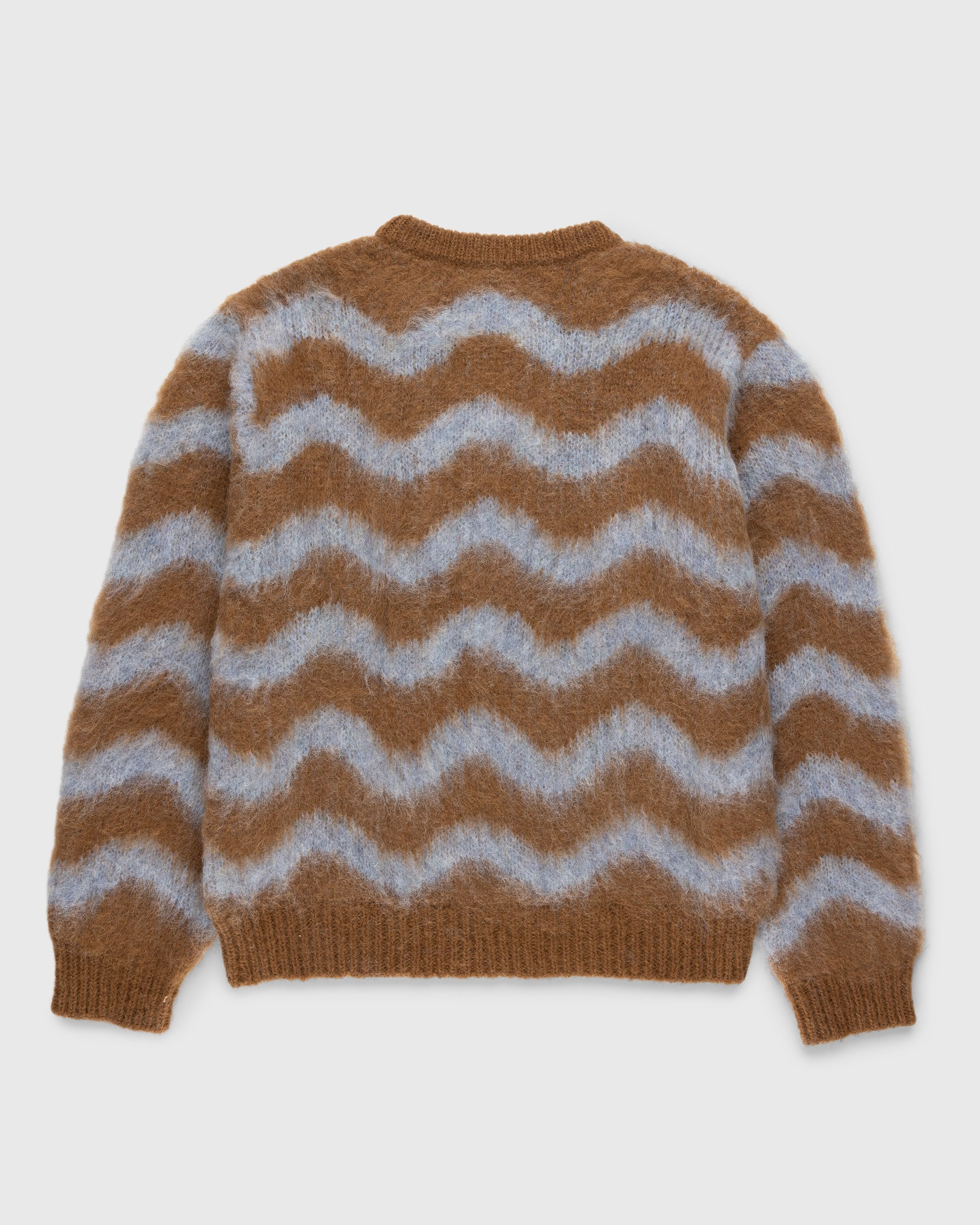 Highsnobiety HS05 - Alpaca Fuzzy Wave Sweater Light Blue/Brown - Clothing - Multi - Image 2