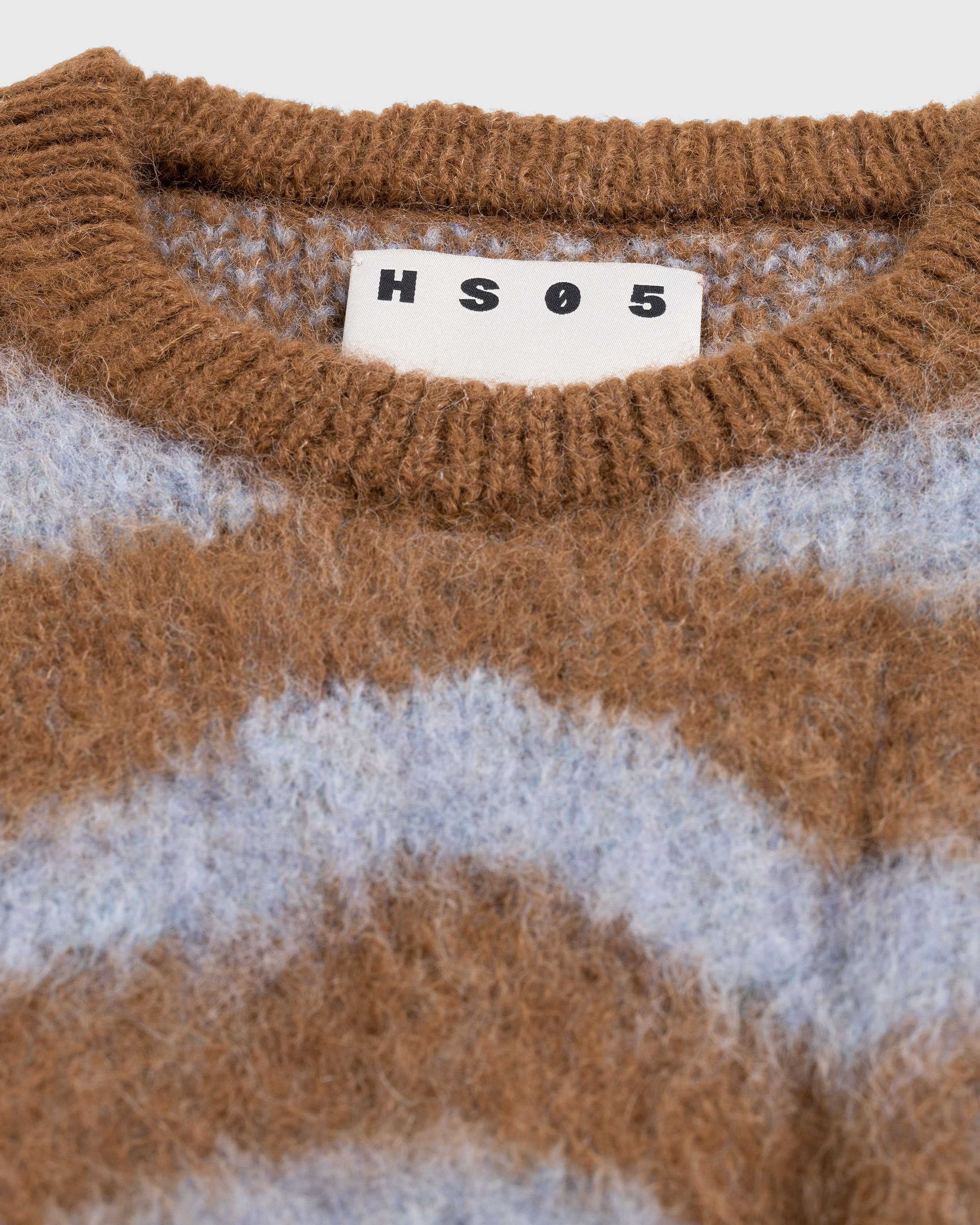 Highsnobiety HS05 - Alpaca Fuzzy Wave Sweater Light Blue/Brown - Clothing - Multi - Image 6