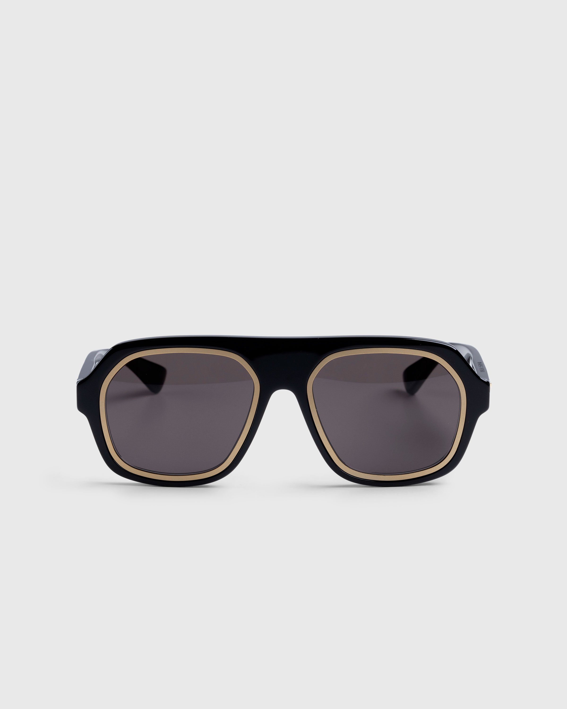Bottega Veneta - Rim Aviator Sunglasses Black - Accessories - Black - Image 1