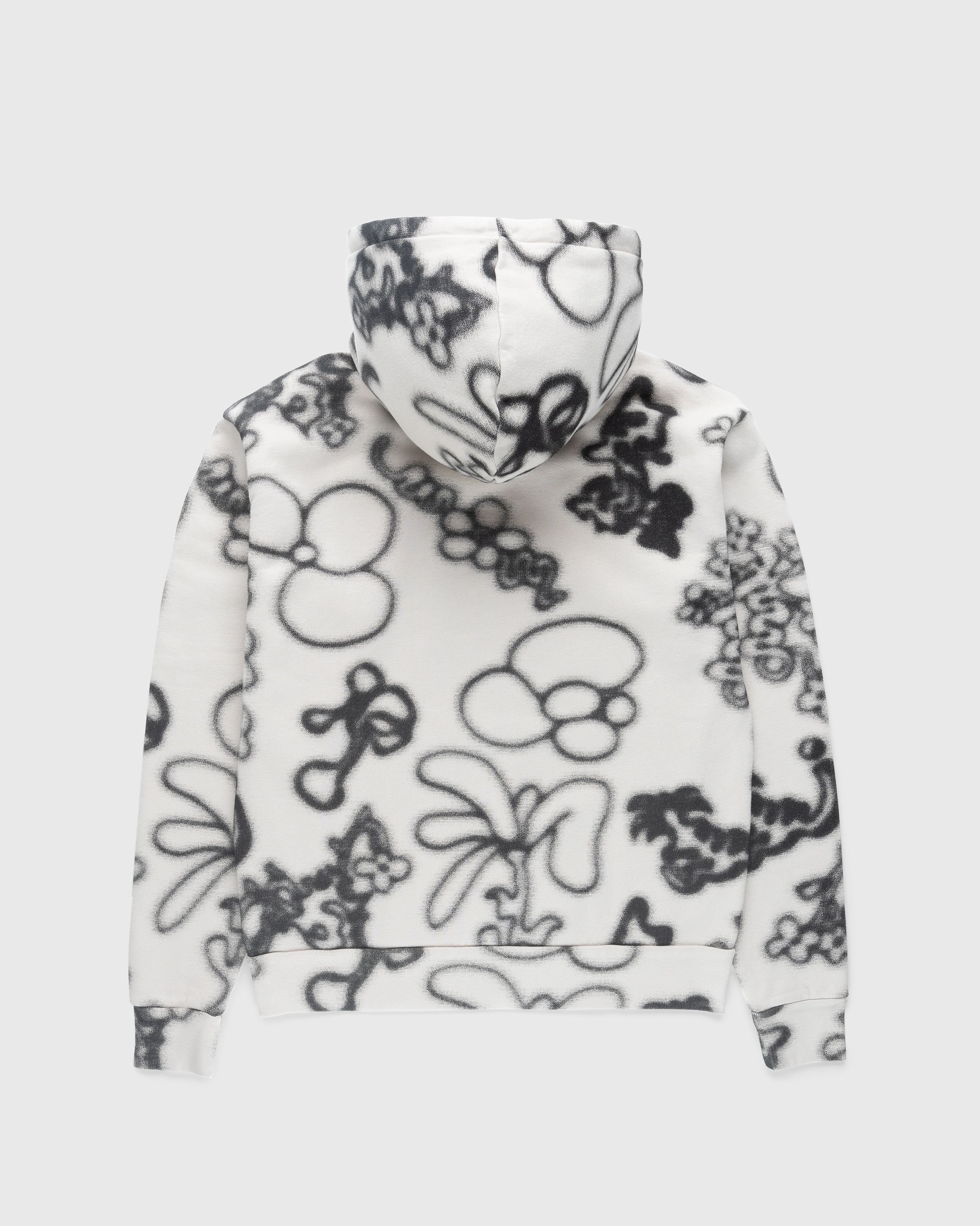 NTS x Highsnobiety - Fleece Flower Hoodie Ivory/Black - Clothing - Grey - Image 2
