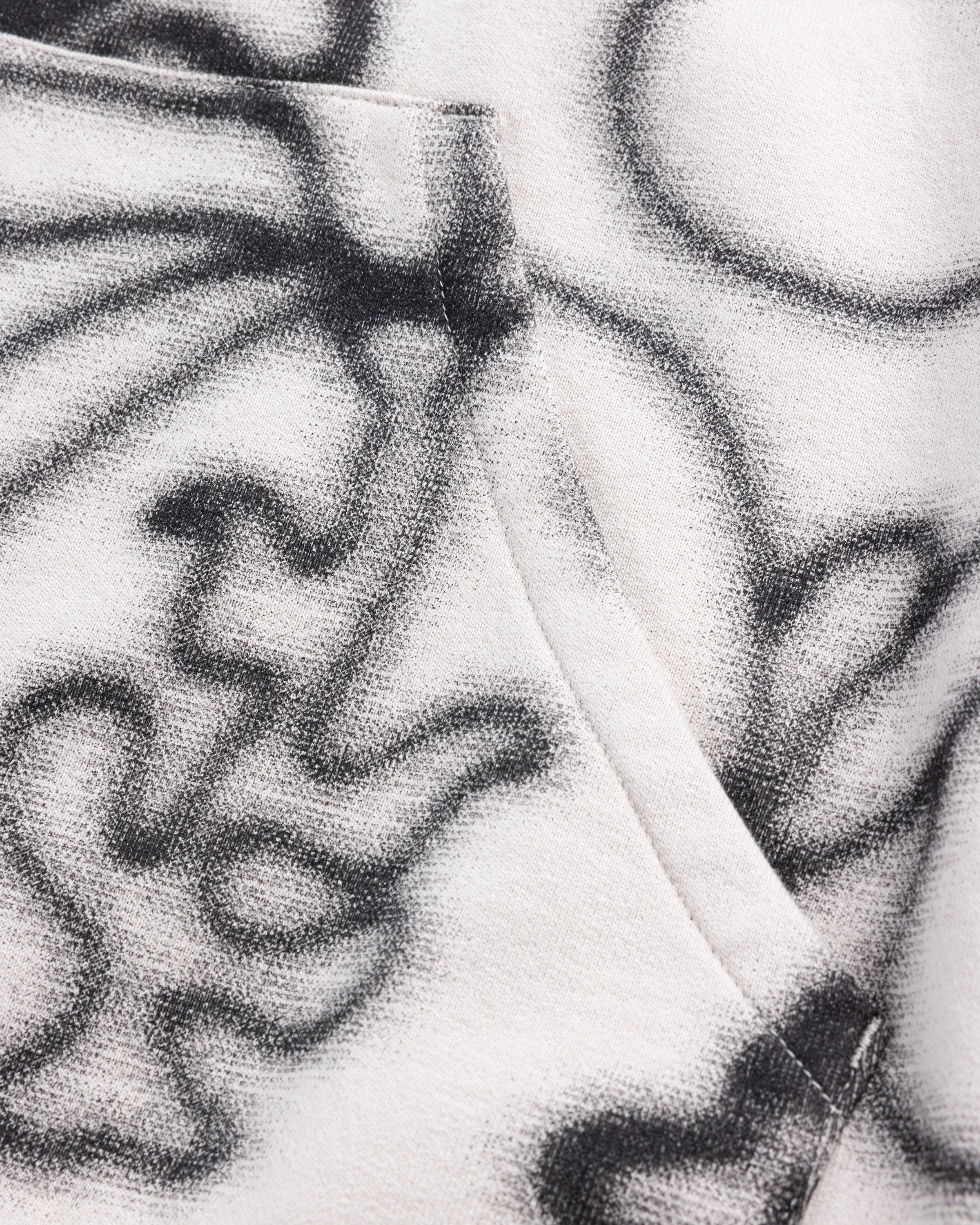 NTS x Highsnobiety - Fleece Flower Hoodie Ivory/Black - Clothing - Grey - Image 6