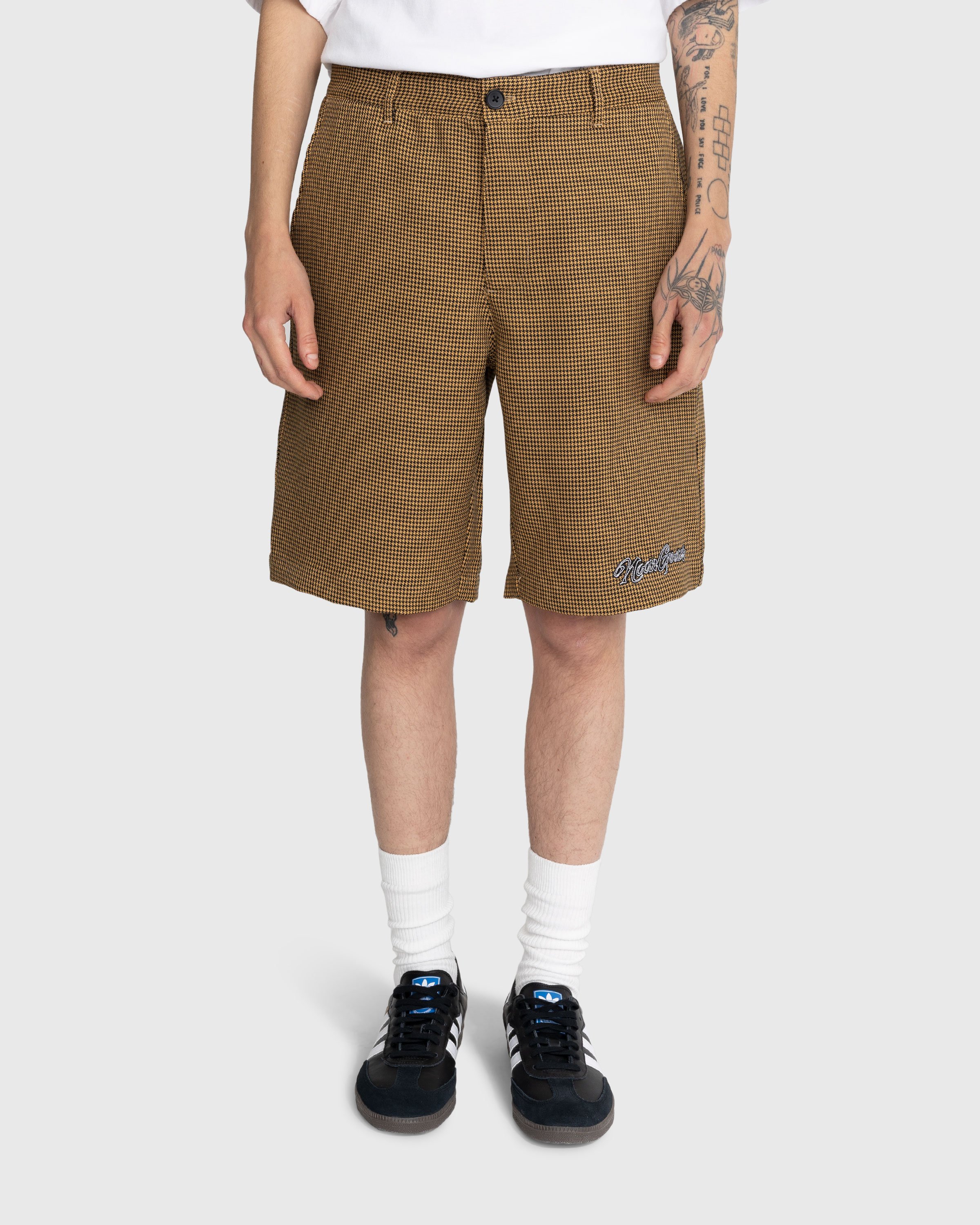 Noon Goons - Banned Houndstooth Shorts Brown - Clothing - Brown - Image 2