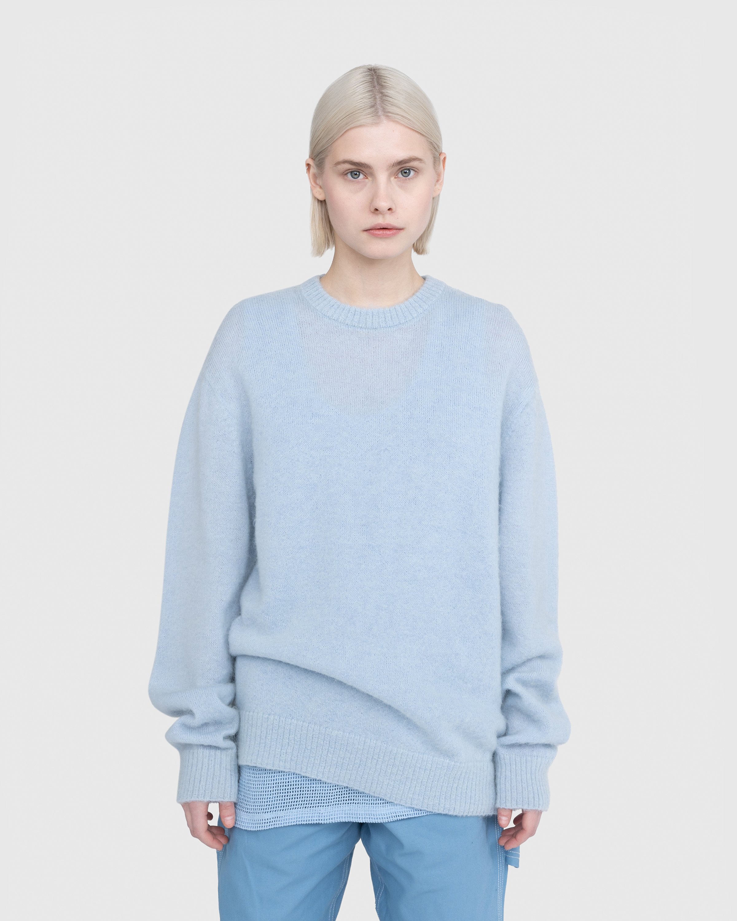 Highsnobiety - Light Alpaca Crew Sweater Light Blue - Clothing - Blue - Image 2
