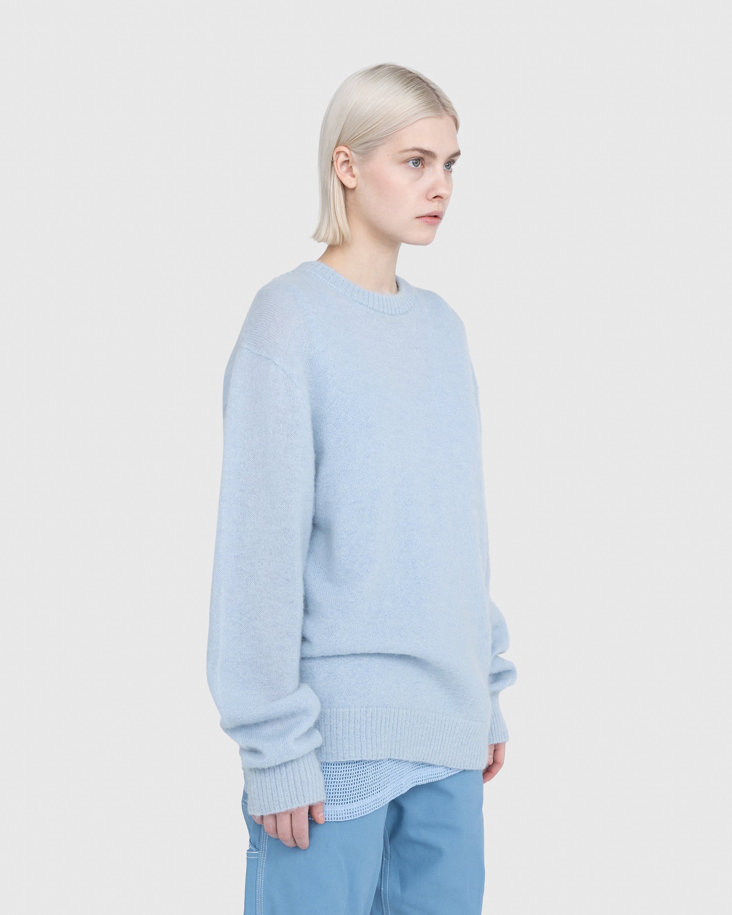 Highsnobiety - Light Alpaca Crew Sweater Light Blue - Clothing - Blue - Image 4