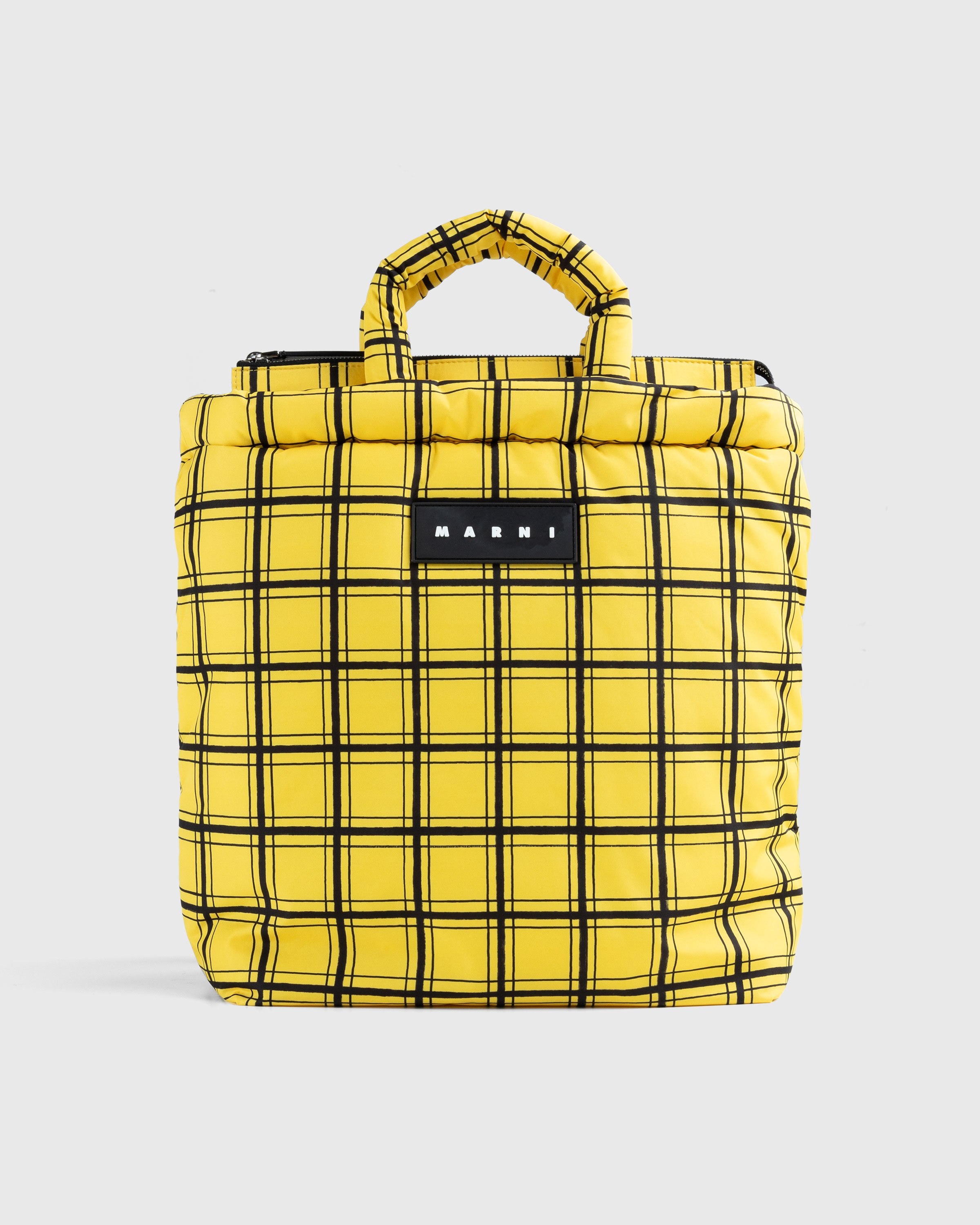 Marni - Checked Puffer Tote Bag Yellow - Accessories - Yellow - Image 1