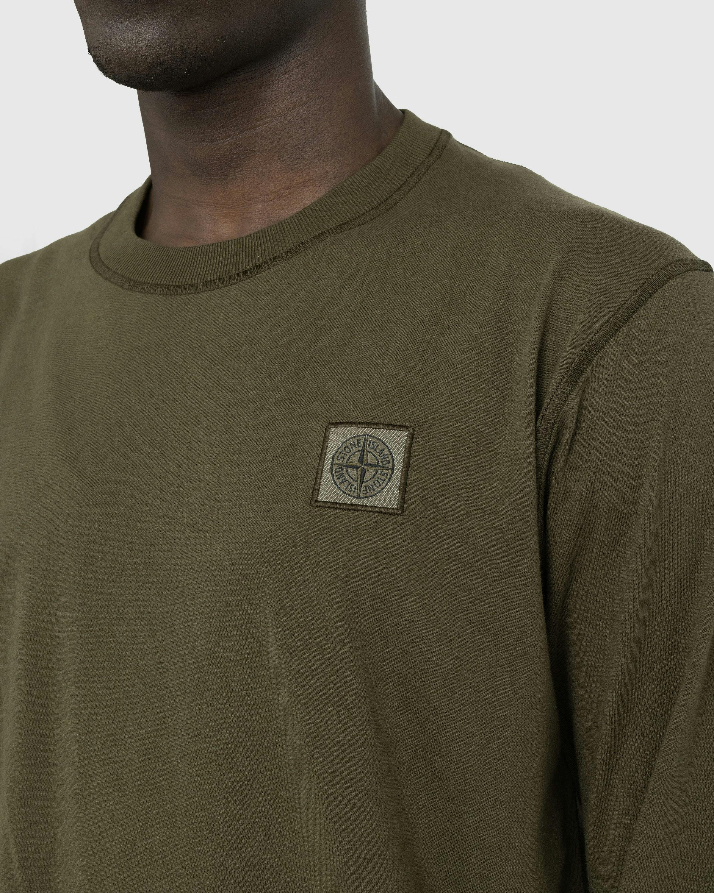 Stone Island - Fissato Longsleeve T-Shirt Olive - Clothing - Green - Image 4