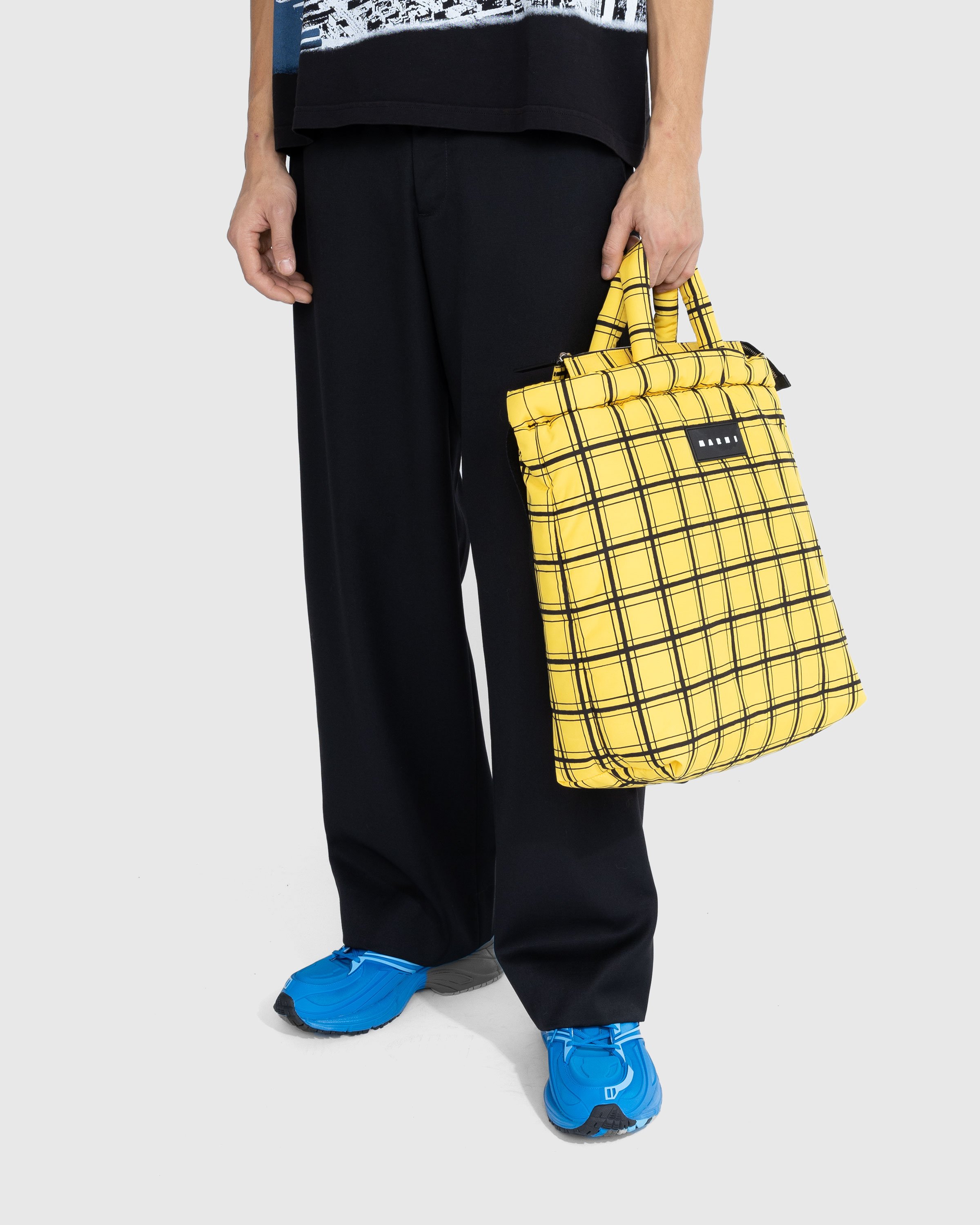 Marni - Checked Puffer Tote Bag Yellow - Accessories - Yellow - Image 4