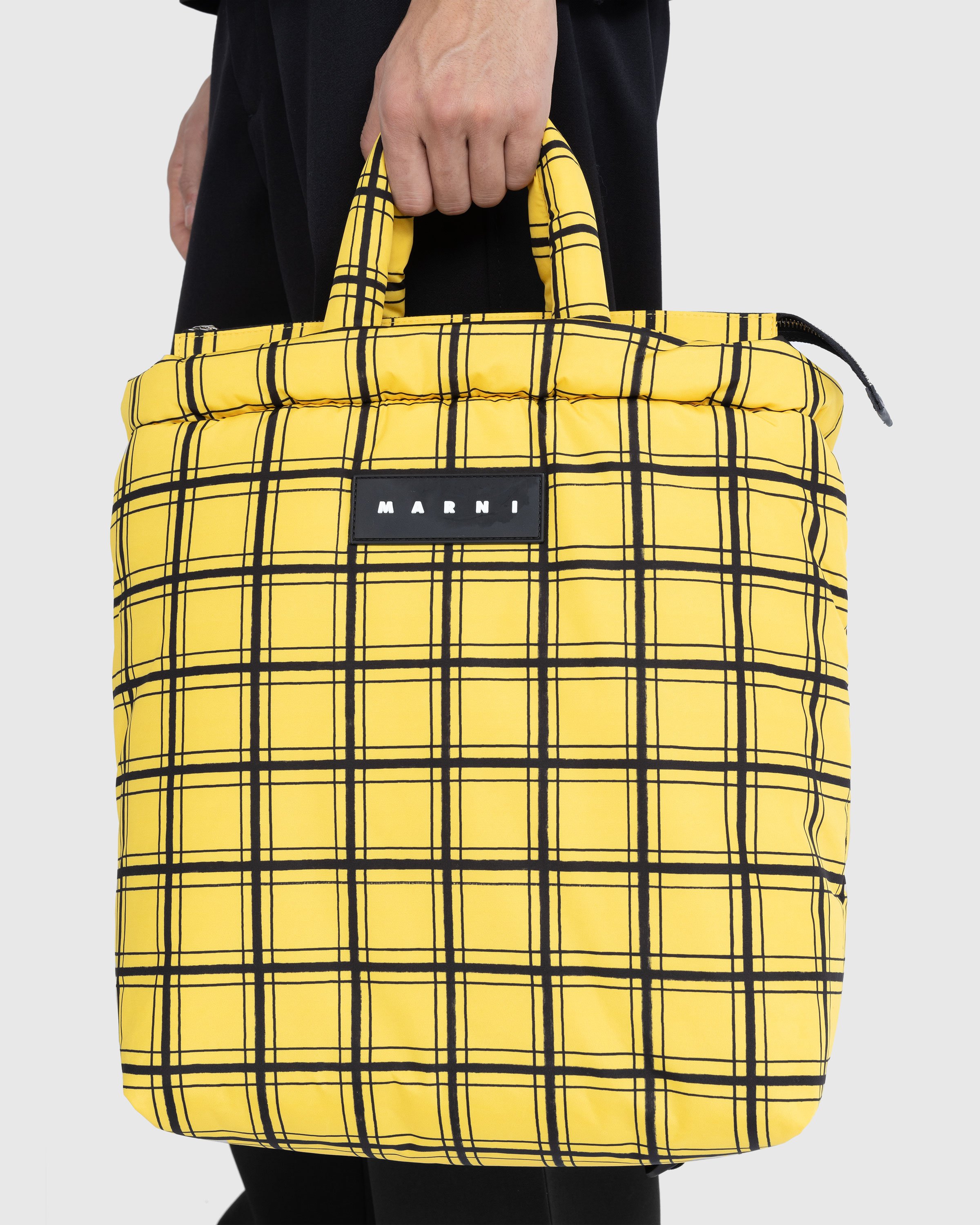 Marni - Checked Puffer Tote Bag Yellow - Accessories - Yellow - Image 7
