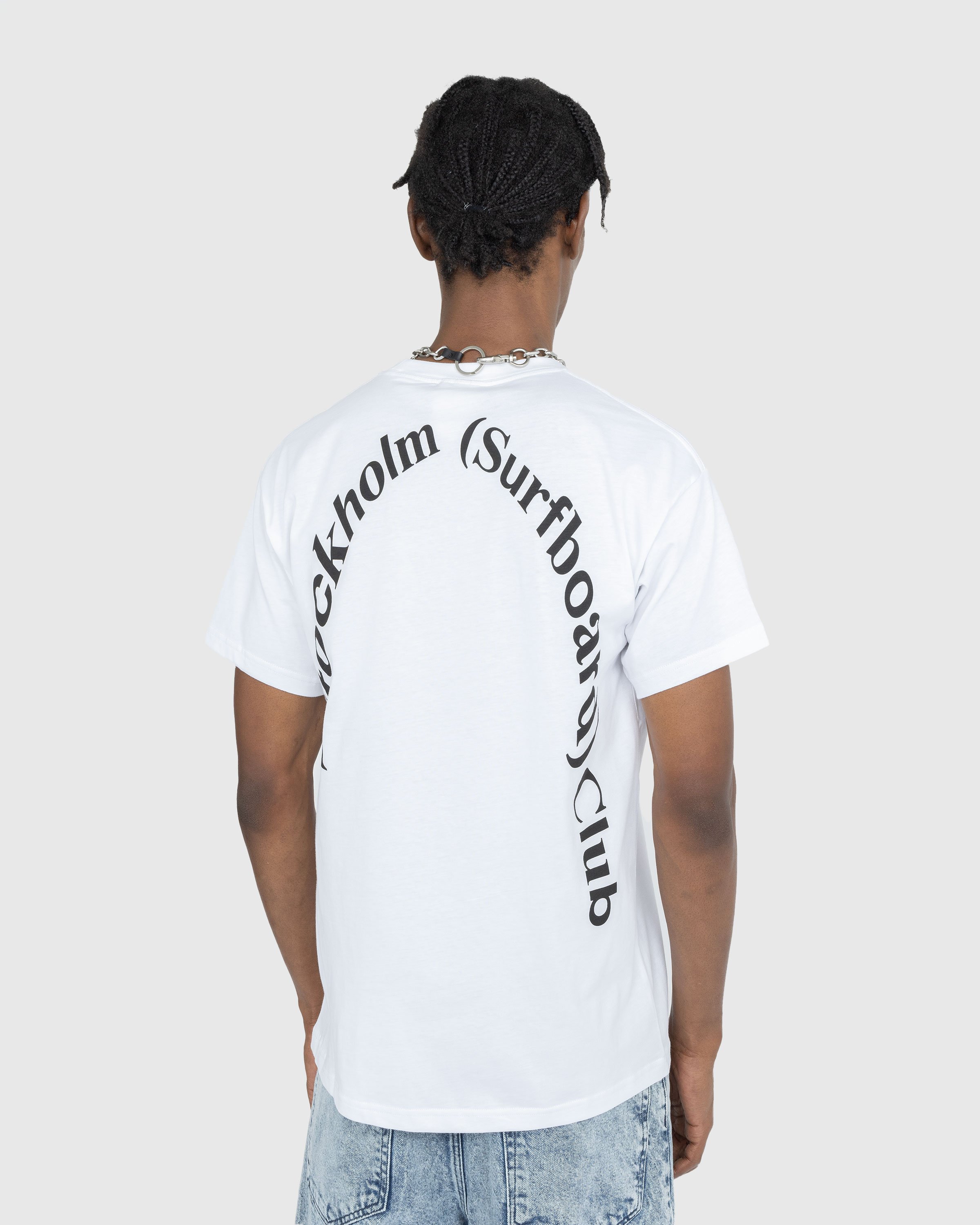 Stockholm Surfboard Club - Alko Logo T-Shirt White/Black - Clothing - White - Image 3