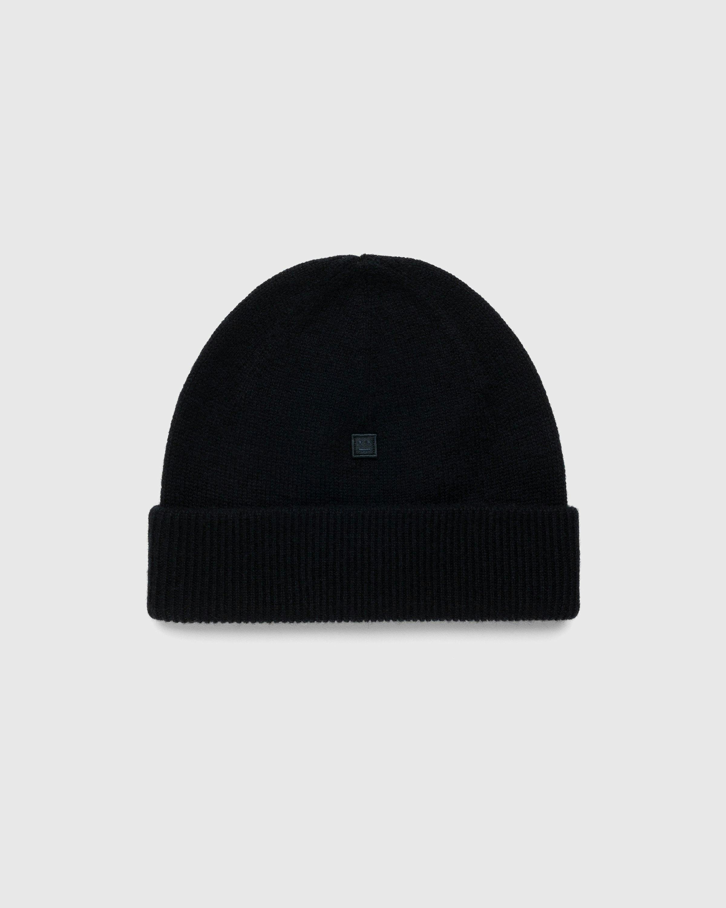 Acne Studios - Micro Face Patch Beanie Black - Accessories - Black - Image 1