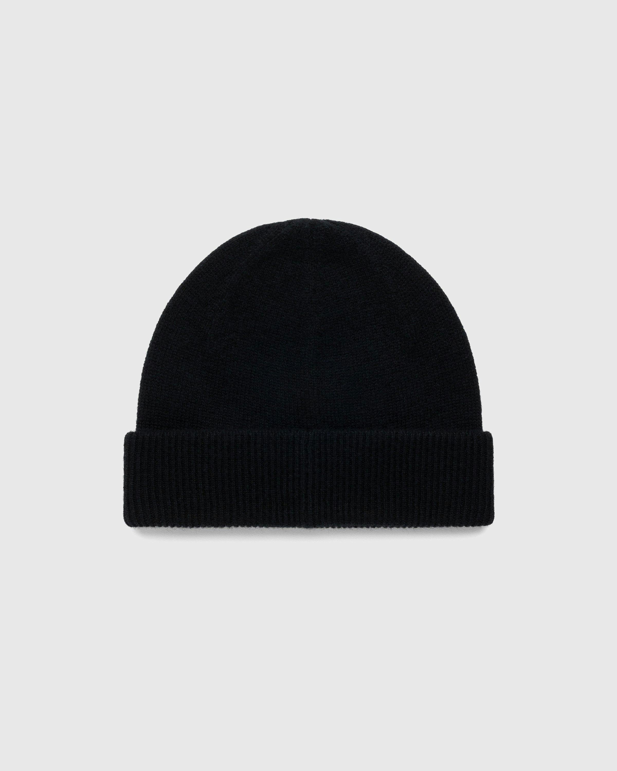 Acne Studios - Small Face Logo Beanie Black - Accessories - Black - Image 2