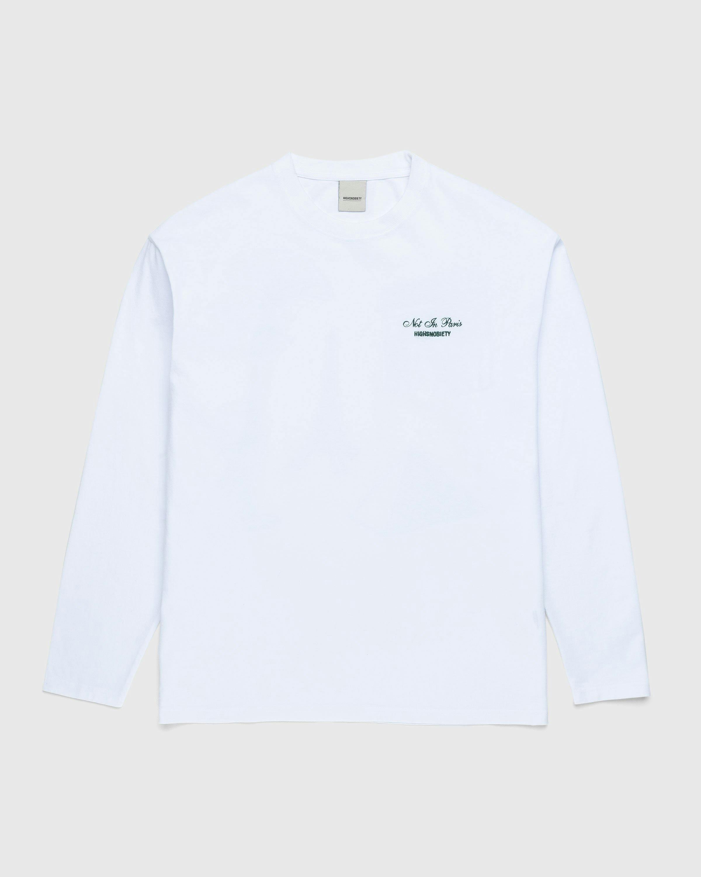 Highsnobiety - Not in Paris 5 Long Sleeve T-Shirt White - Clothing - White - Image 2