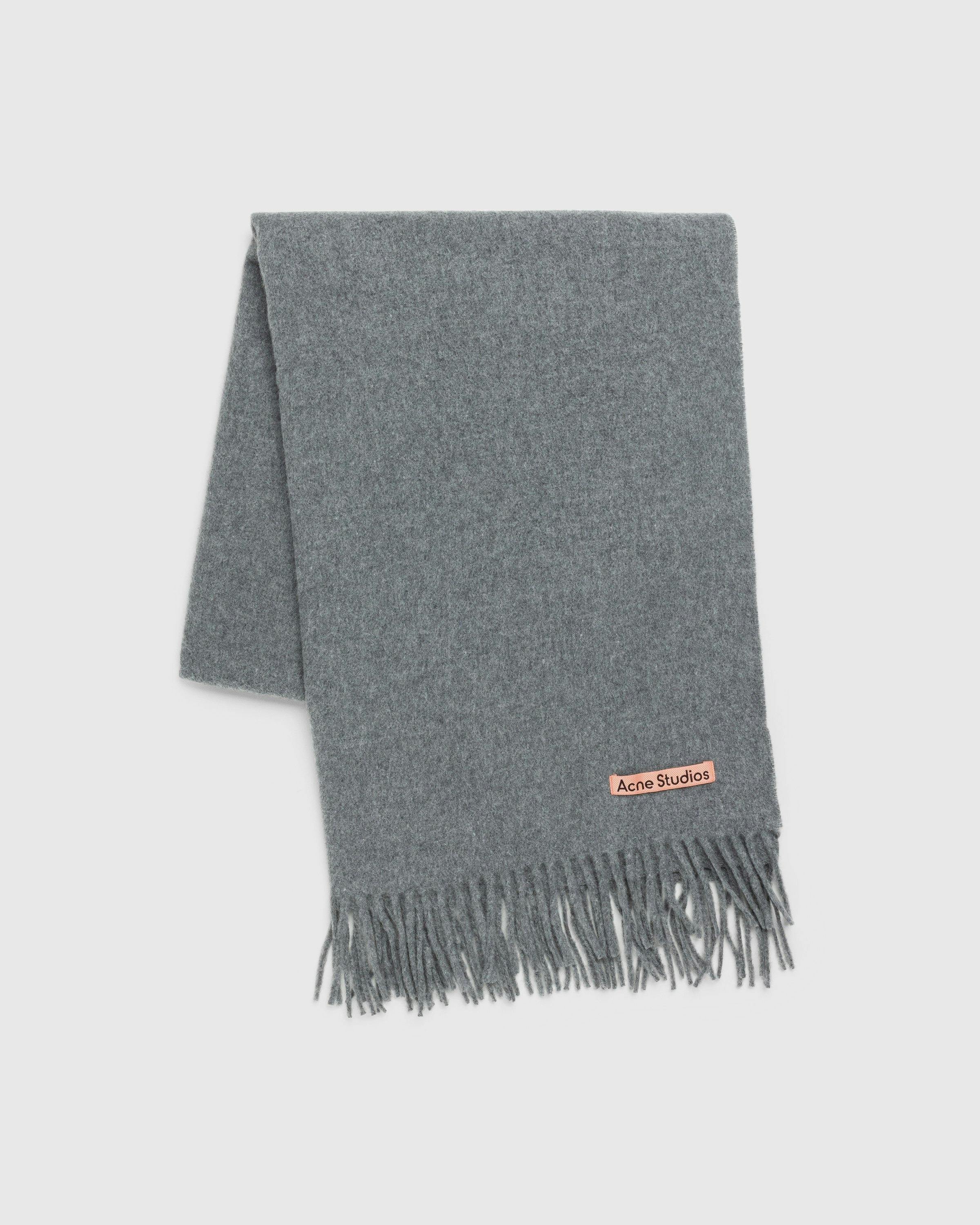 Acne Studios - Wool Fringe Scarf Grey Melange - Accessories - Grey - Image 2