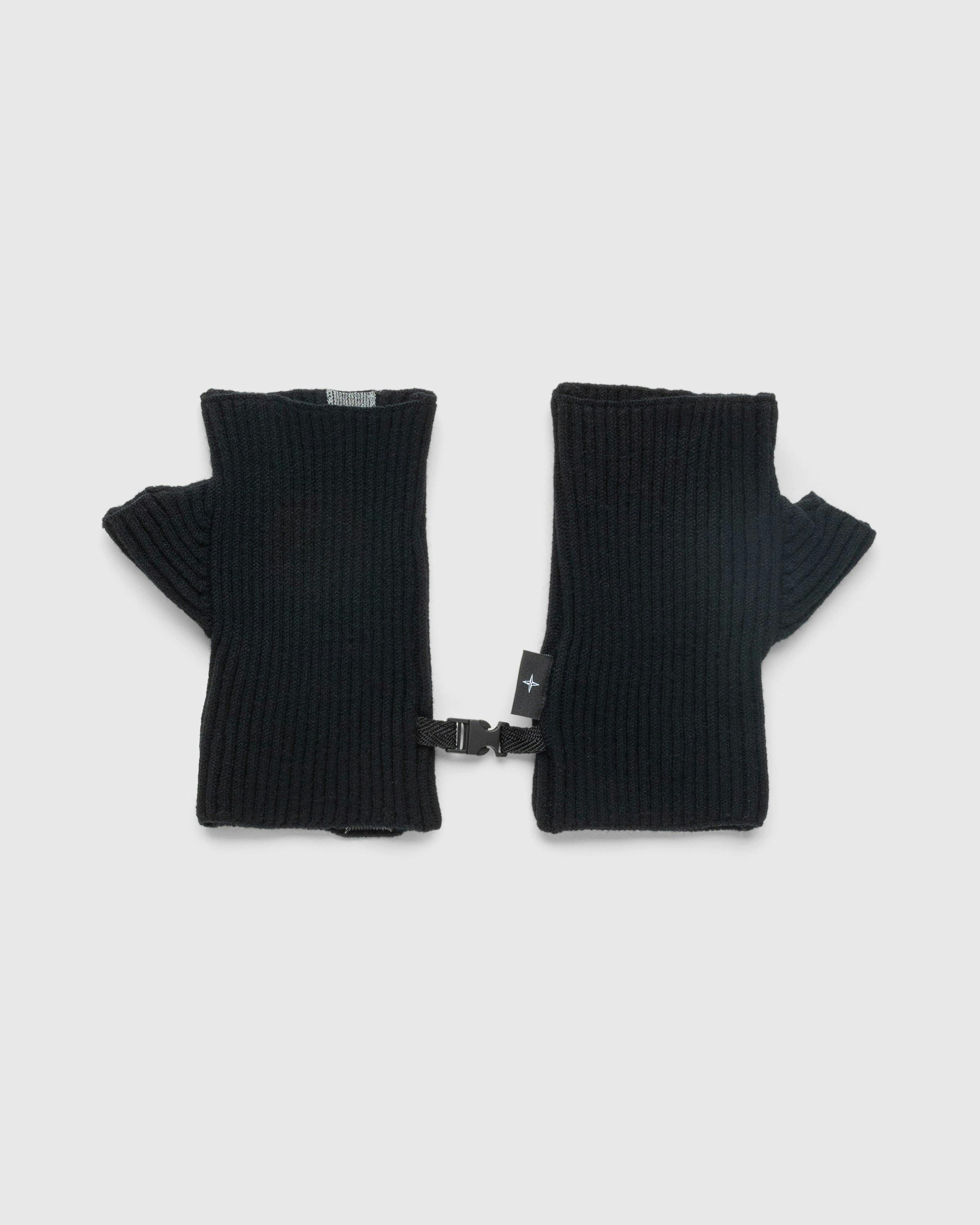 Stone Island - Reflective Half Mittens Black - Accessories - Black - Image 2