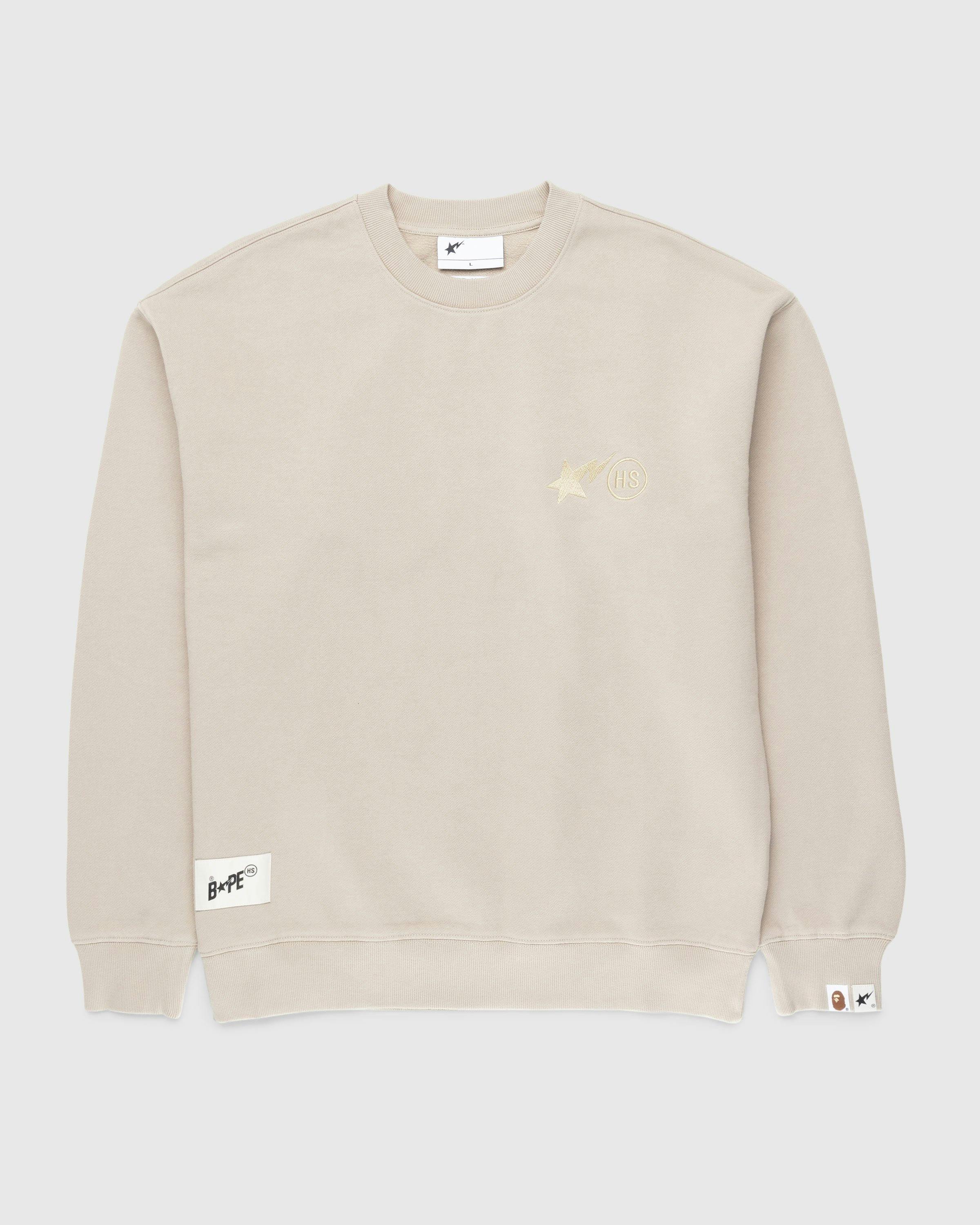 BAPE x Highsnobiety - Heavy Washed Crewneck Beige - Clothing - Beige - Image 1