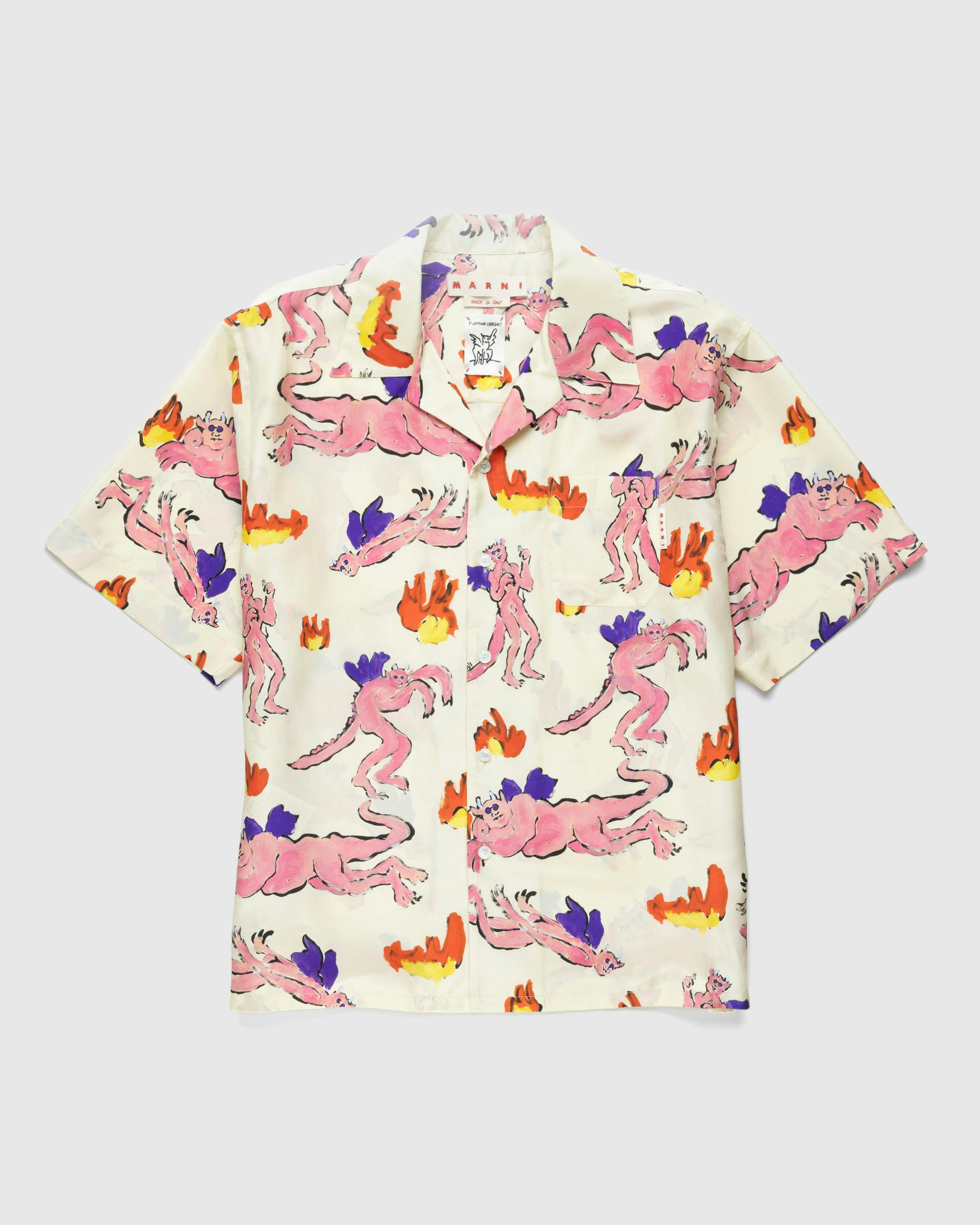 Marni - Printed Silk Button-Up Shirt Multi - Clothing - Multi - Image 1