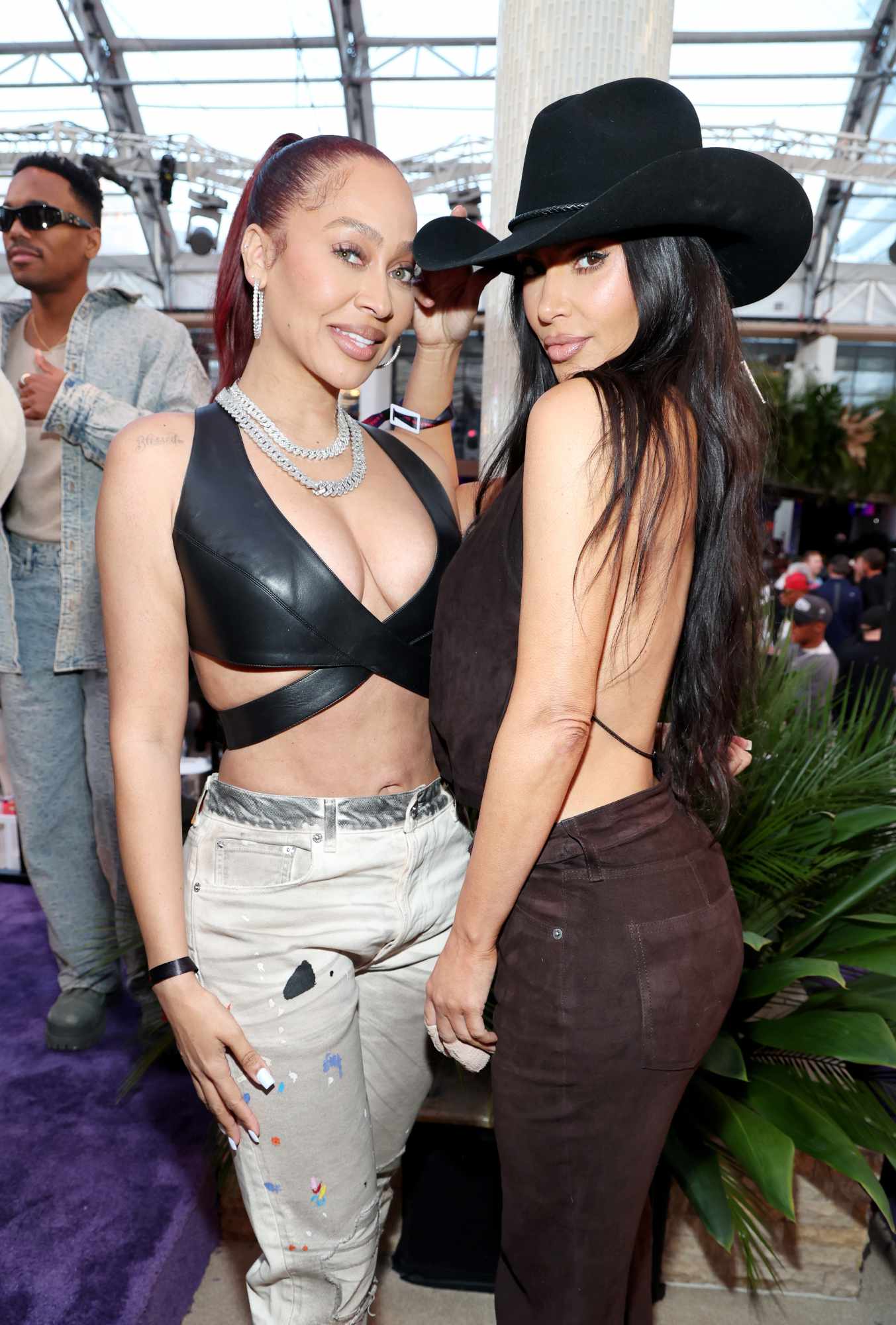 Kim Kardashian & Lala Anthony at Fanatics' 2024 Super Bowl party