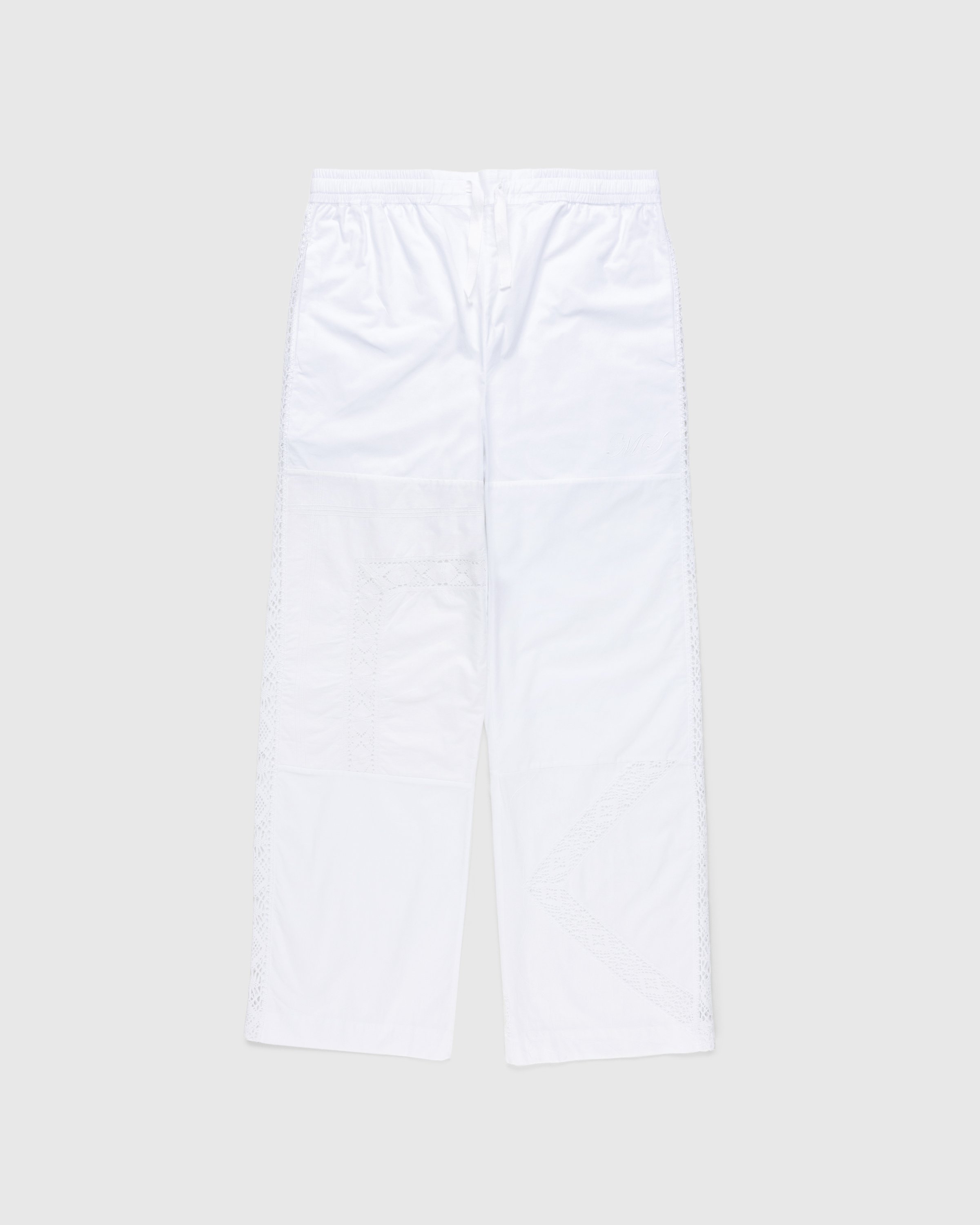 Marine Serre - Regenerated Household Linen Pajama Pants White - Clothing - White - Image 1