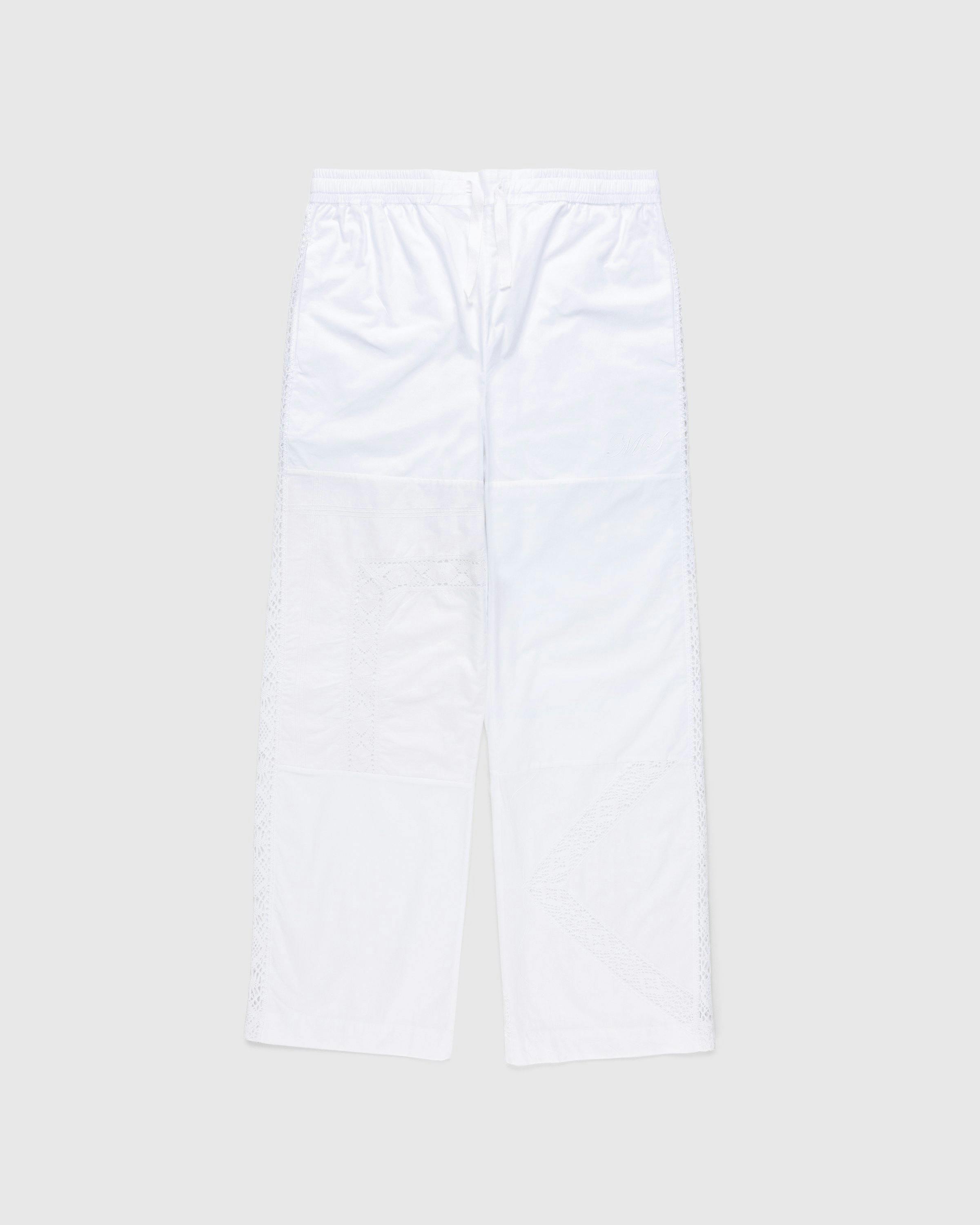 Marine Serre - Regenerated Household Linen Pajama Pants White - Clothing - White - Image 1