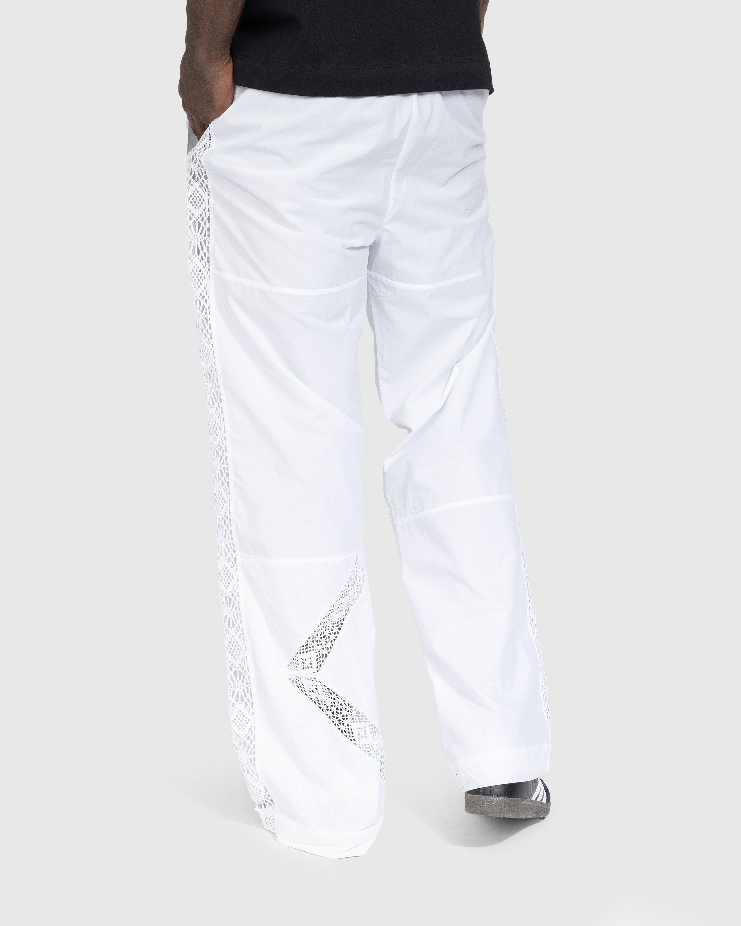 Marine Serre - Regenerated Household Linen Pajama Pants White - Clothing - White - Image 3