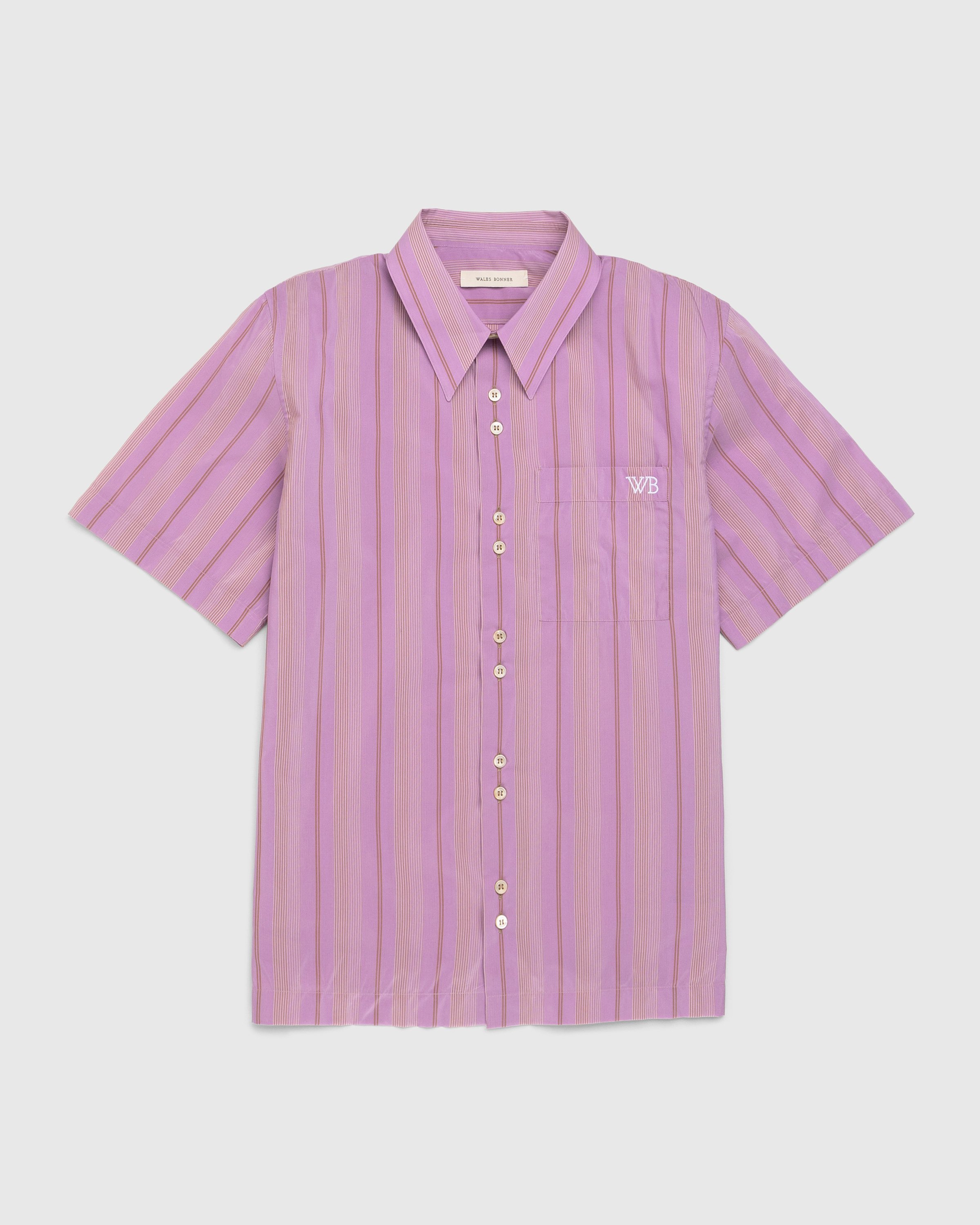 Wales Bonner - Rhythm Striped Shirt Pink - Clothing - Pink - Image 1