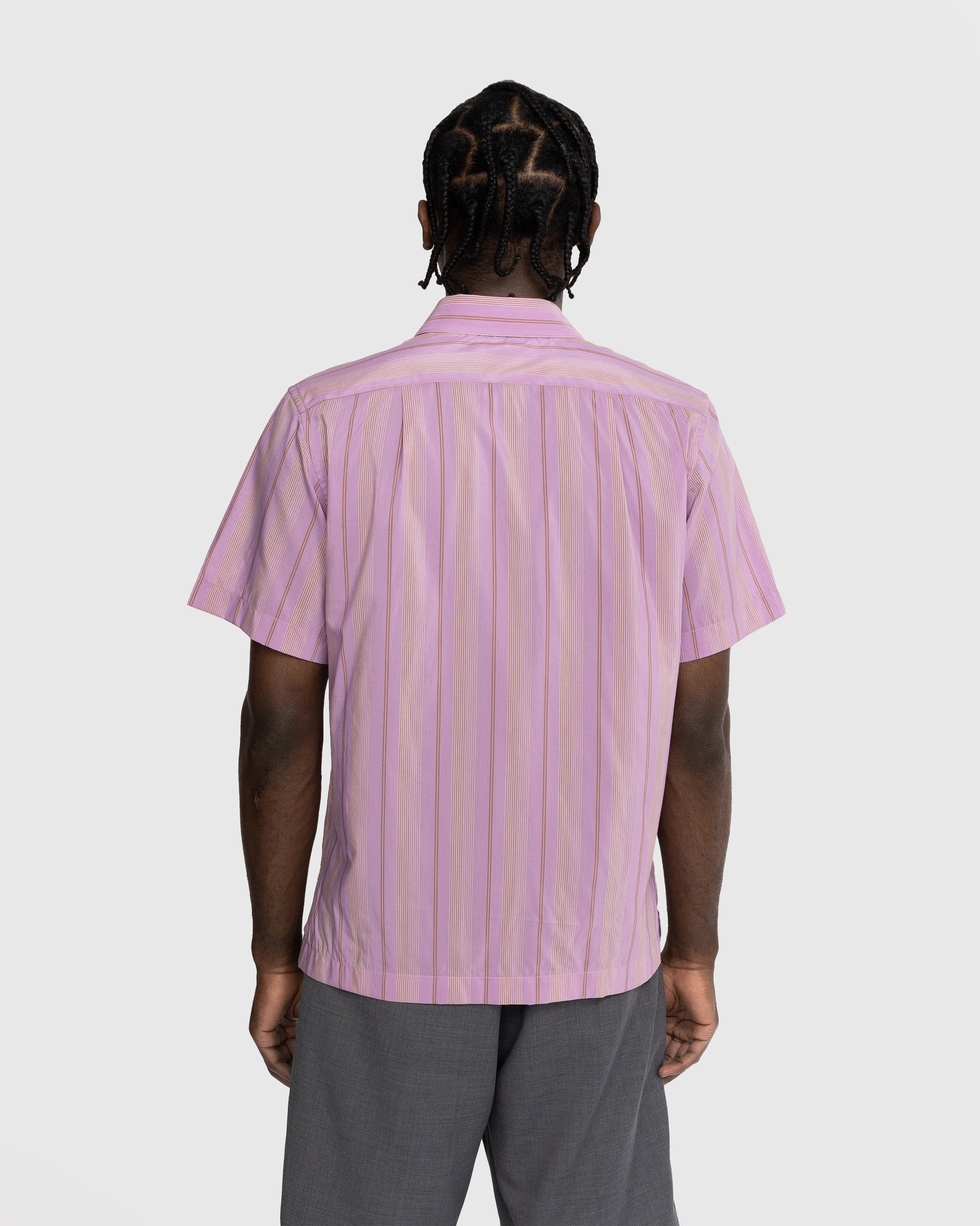 Wales Bonner - Rhythm Striped Shirt Pink - Clothing - Pink - Image 3