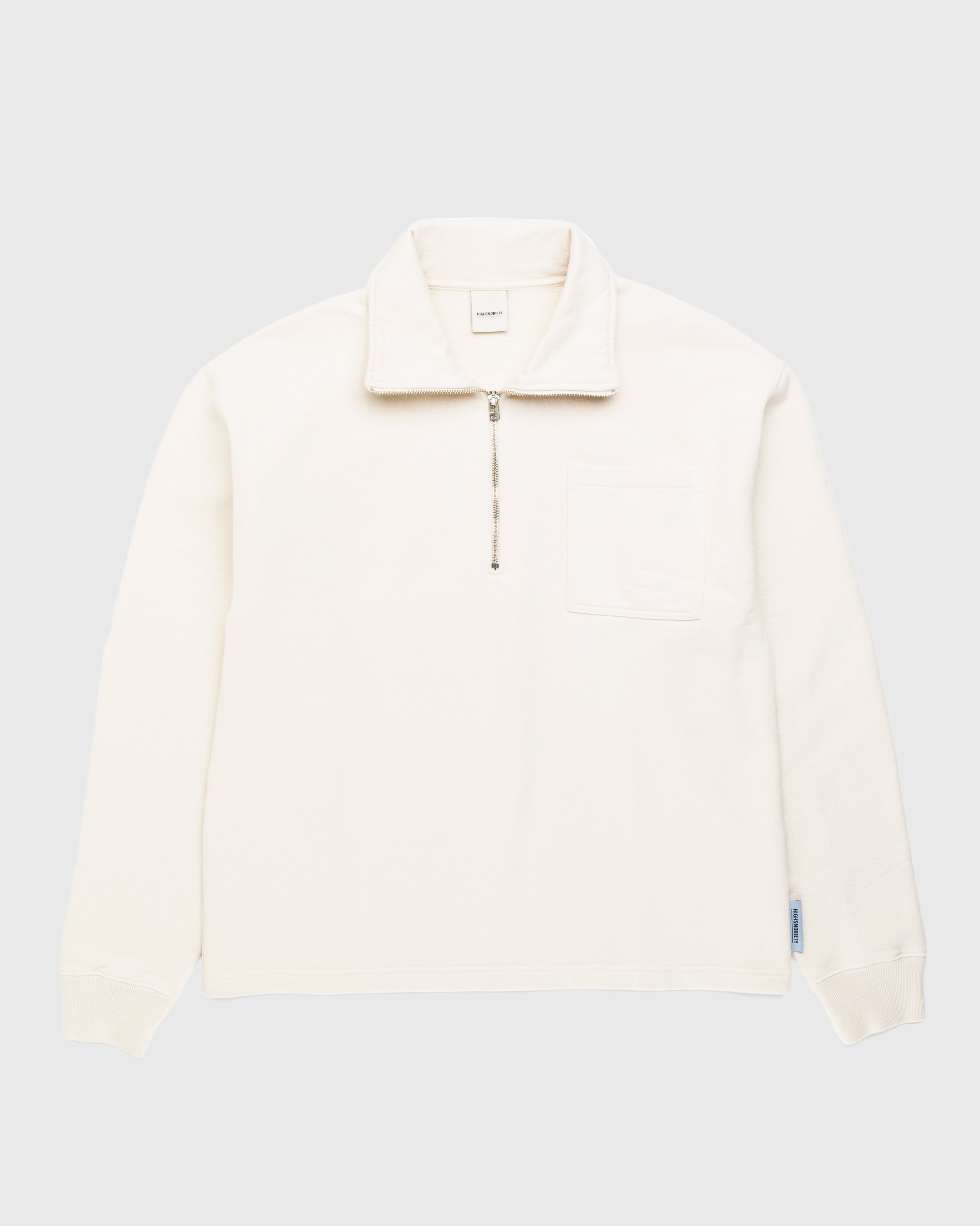 Highsnobiety - Fleece Quarter Zip Off-White - Clothing - Beige - Image 1