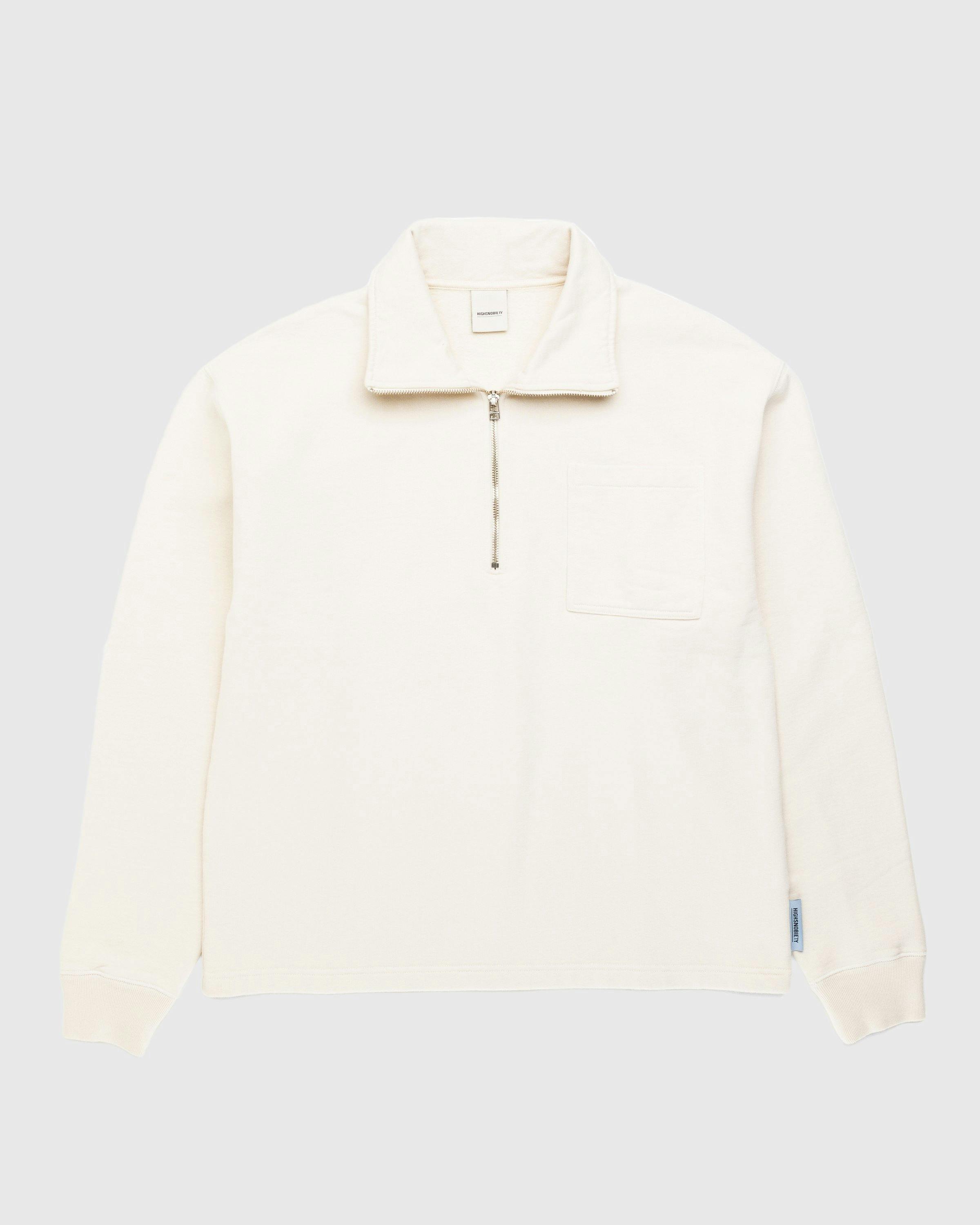 Highsnobiety - Fleece Quarter Zip Off-White - Clothing - Beige - Image 1