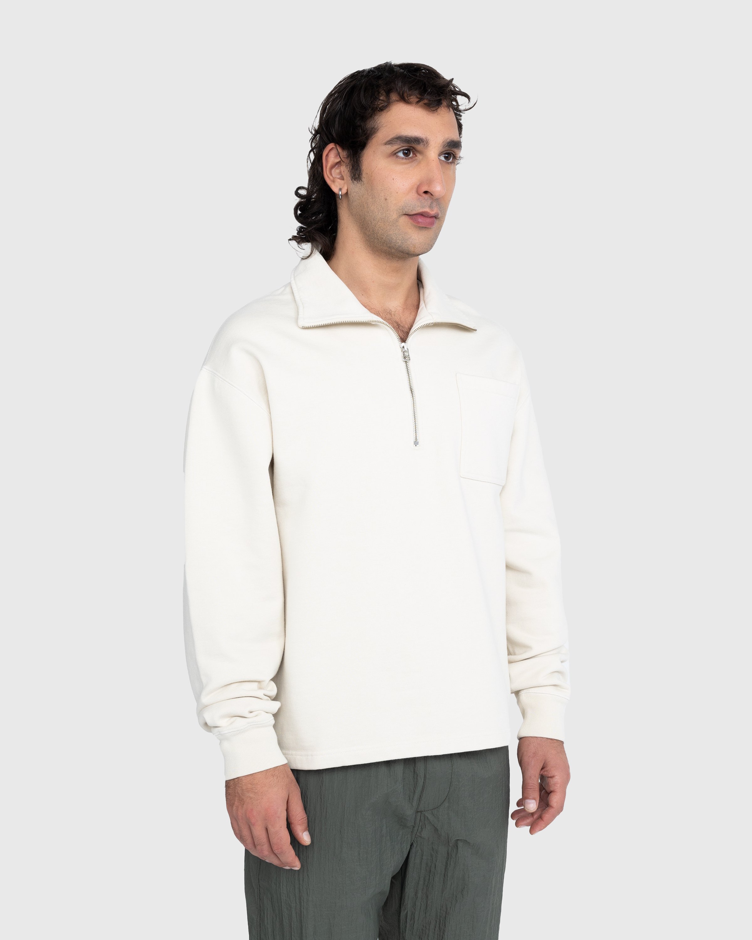 Highsnobiety - Fleece Quarter Zip Off-White - Clothing - Beige - Image 3