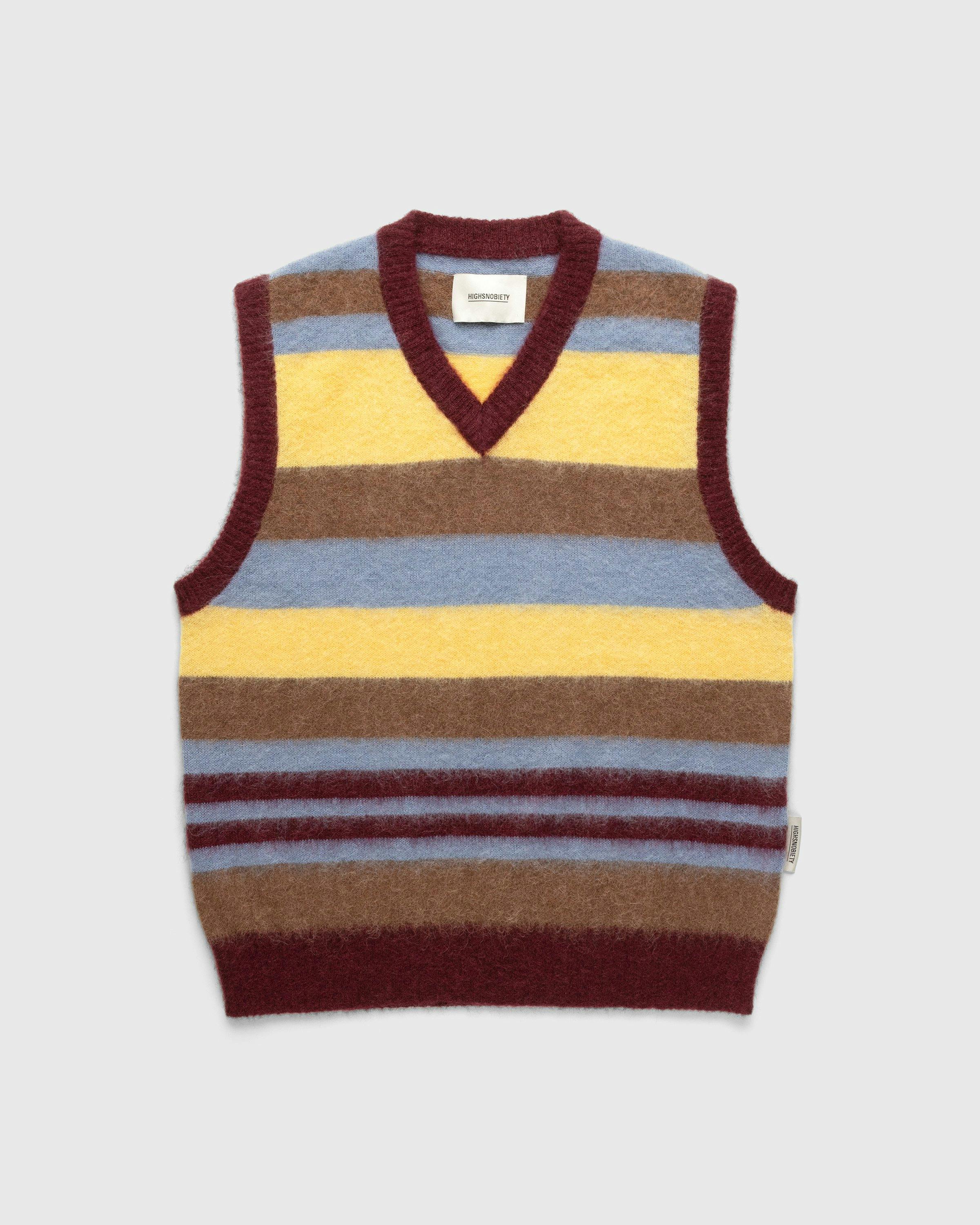 Highsnobiety - Alpaca Gradient Sweater Vest Yellow/Red - Clothing - Multi - Image 1