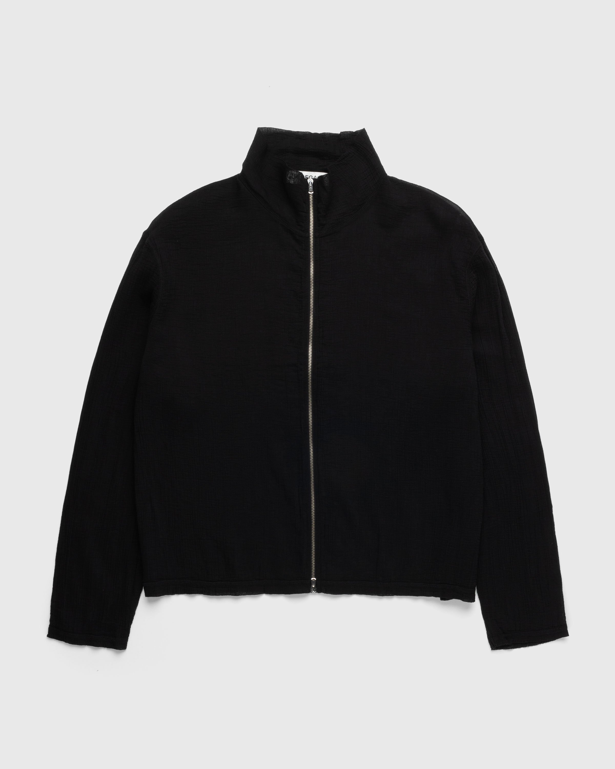 Our Legacy - Shrunken Fullzip Polo - Clothing - Black - Image 1