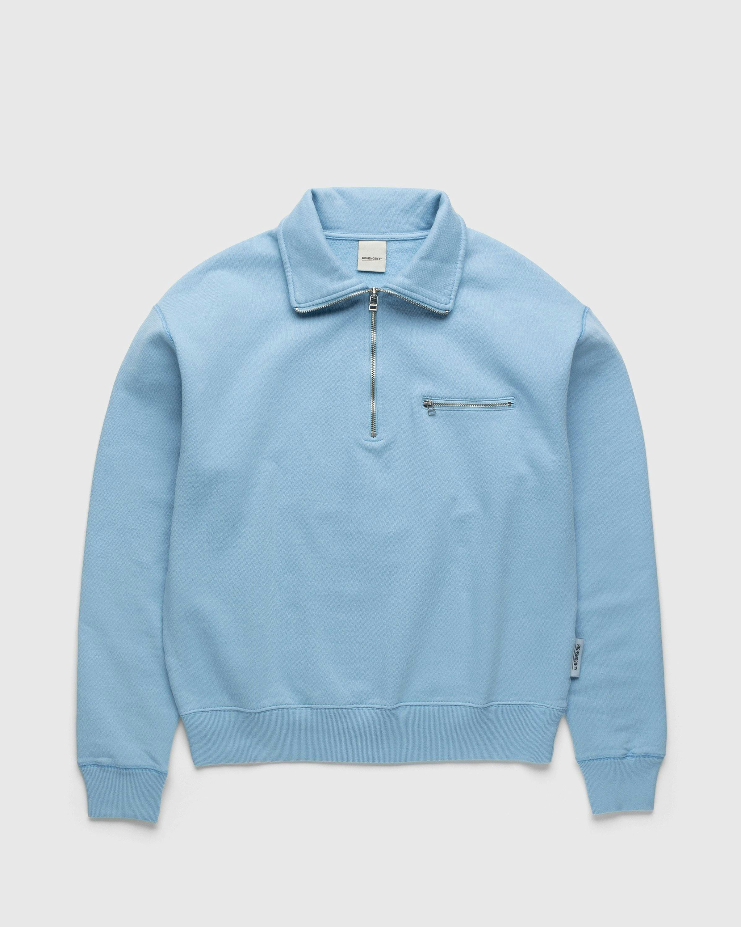 Highsnobiety - Classic Quarter Zip Fleece Blue - Clothing - Blue - Image 1