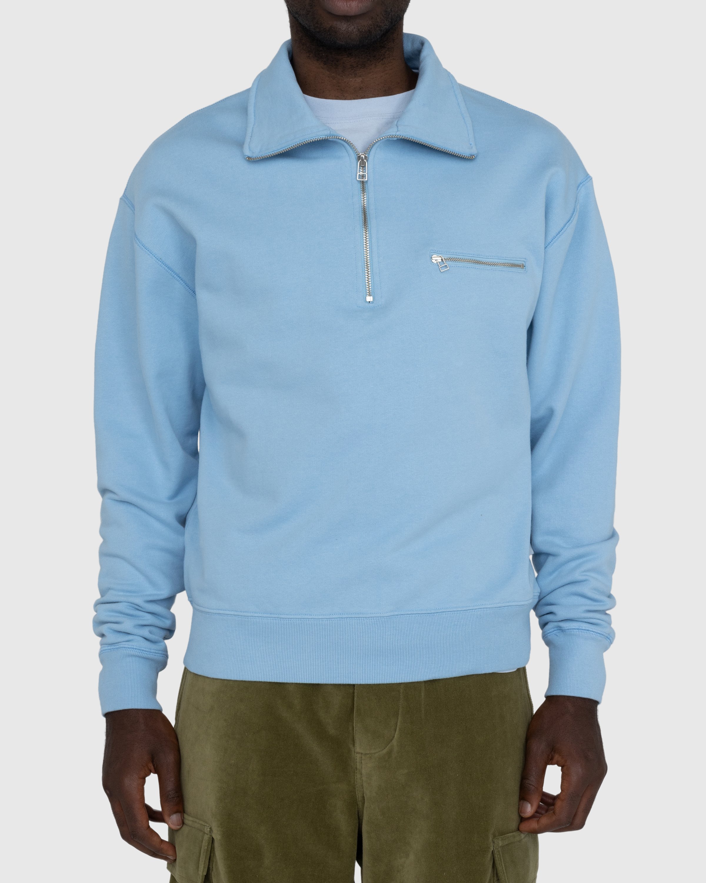 Highsnobiety - Classic Quarter Zip Fleece Blue - Clothing - Blue - Image 3