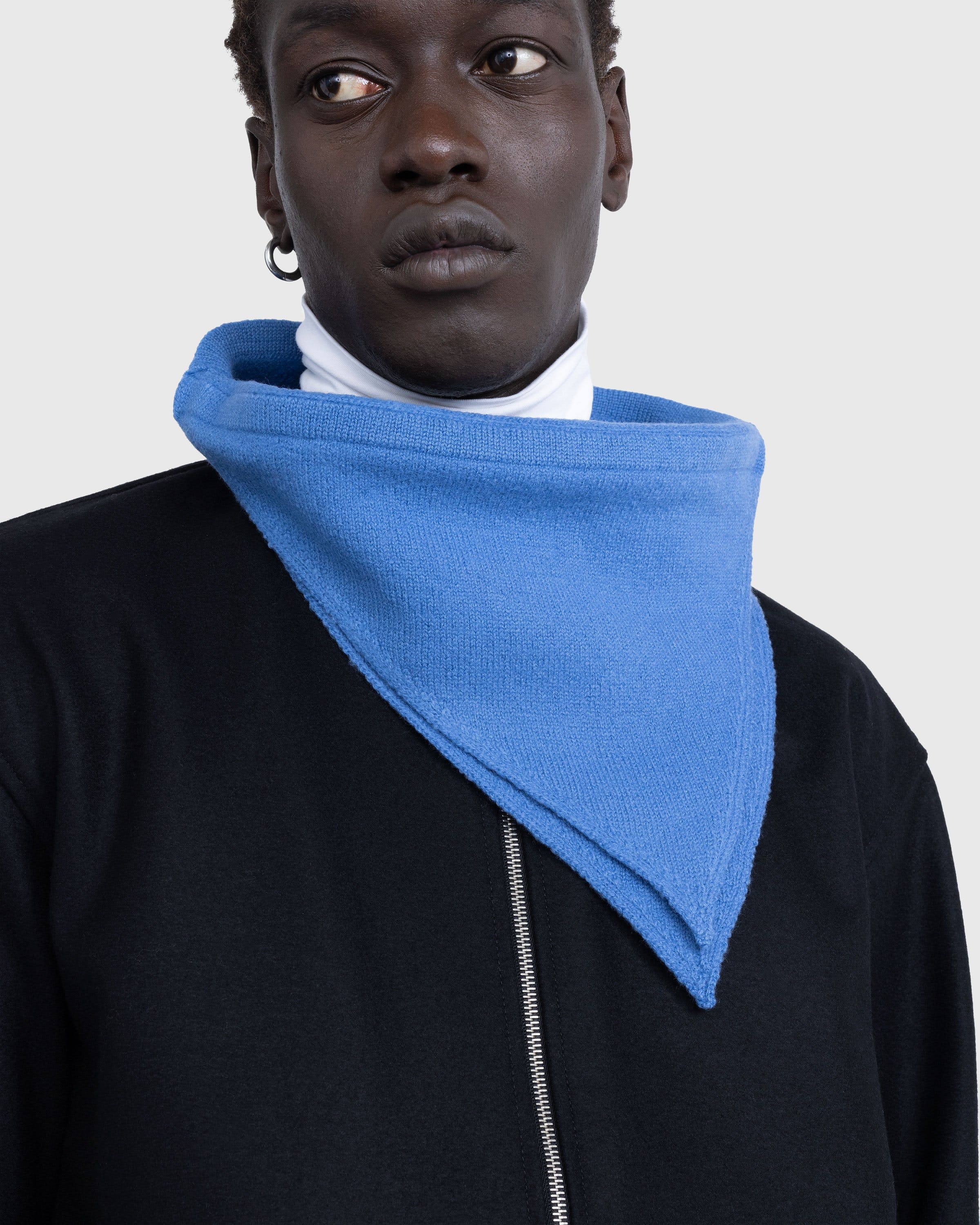 Jil Sander - Merino Foulard Cornflower - Accessories - Blue - Image 3