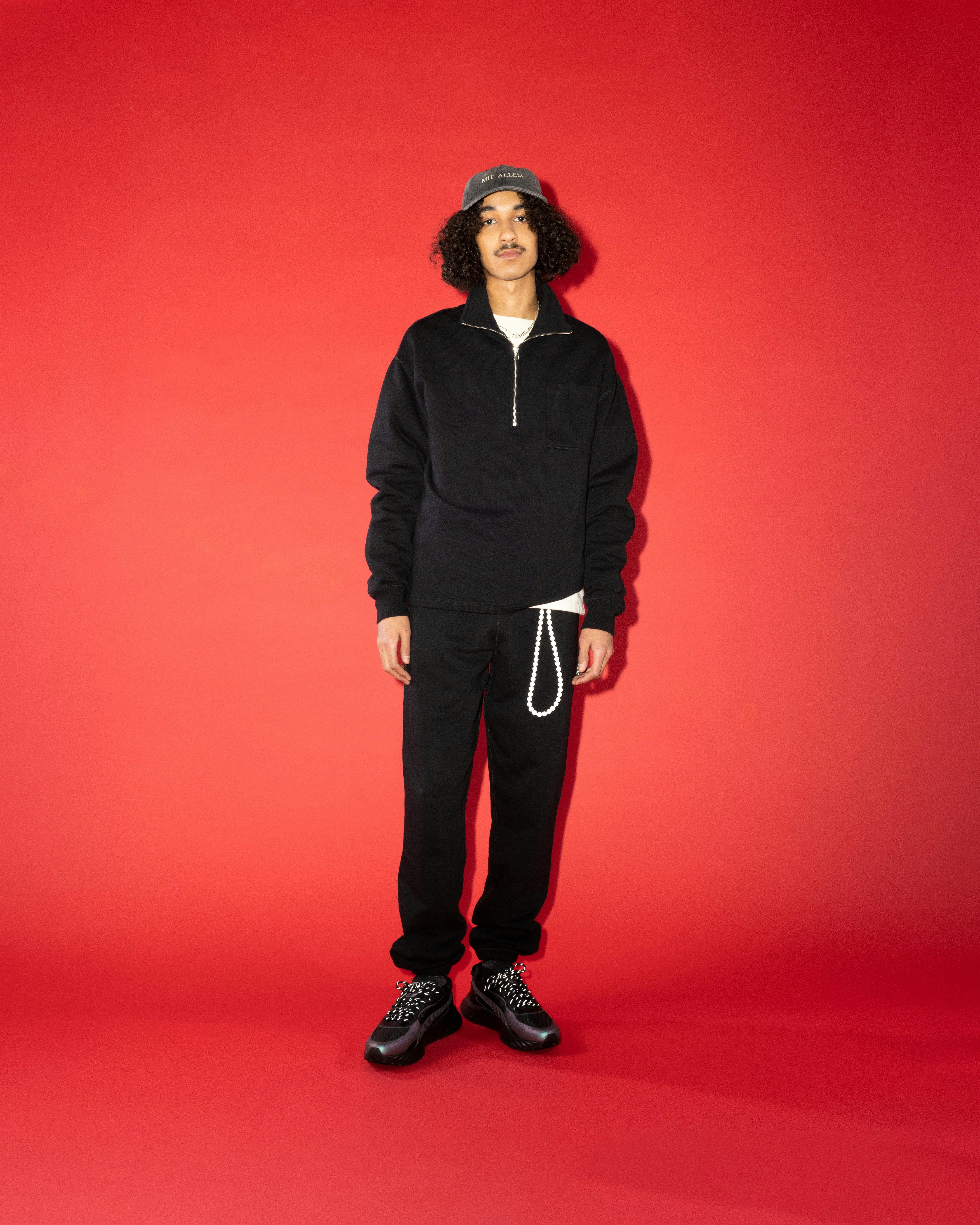 Highsnobiety - Fleece Quarter Zip Black - Clothing - Black - Image 6