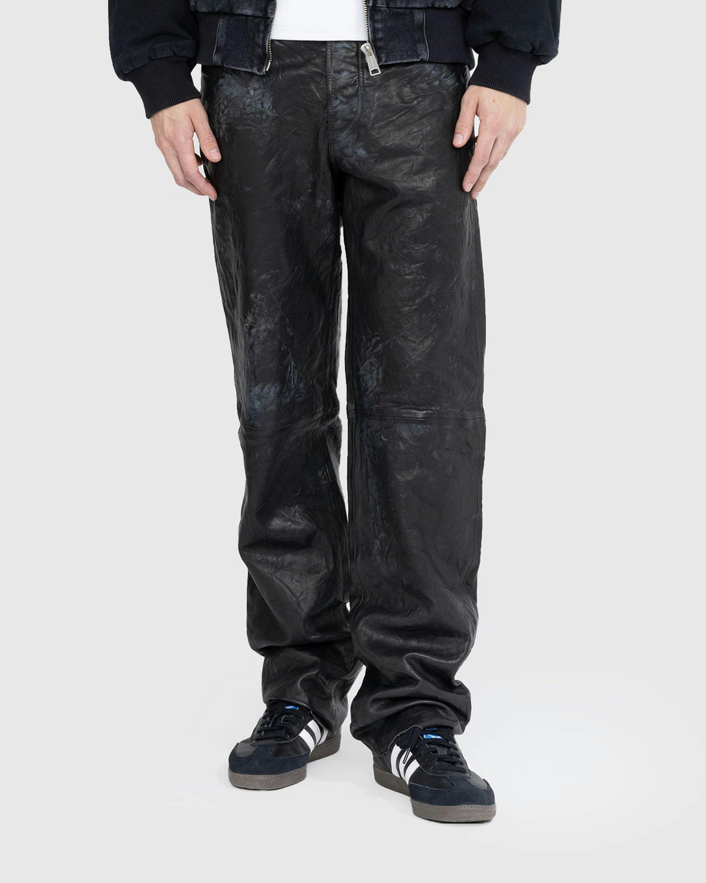 Diesel - P-MACS-LTH TROUSERS - Clothing - Black - Image 2