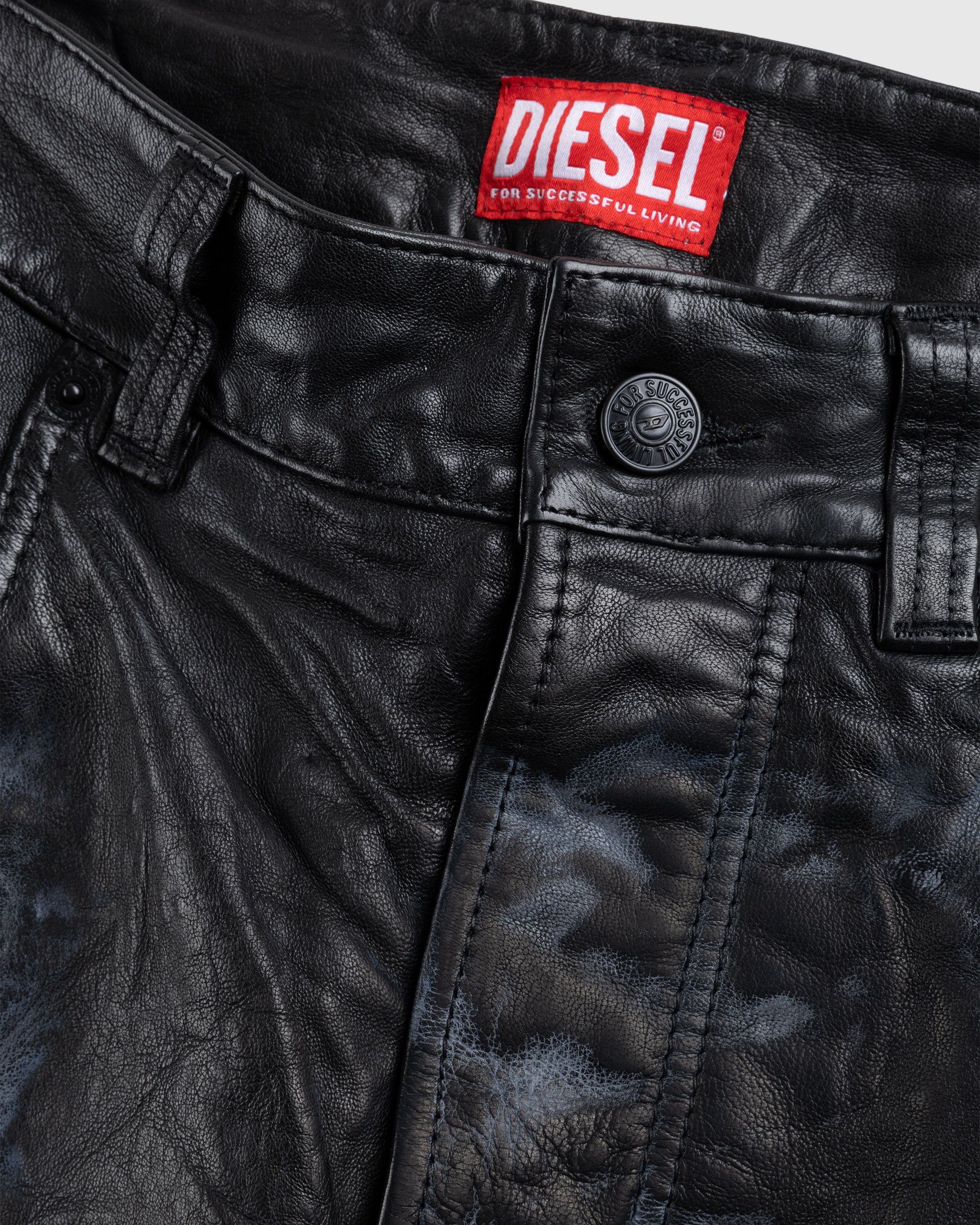 Diesel - P-MACS-LTH TROUSERS - Clothing - Black - Image 7
